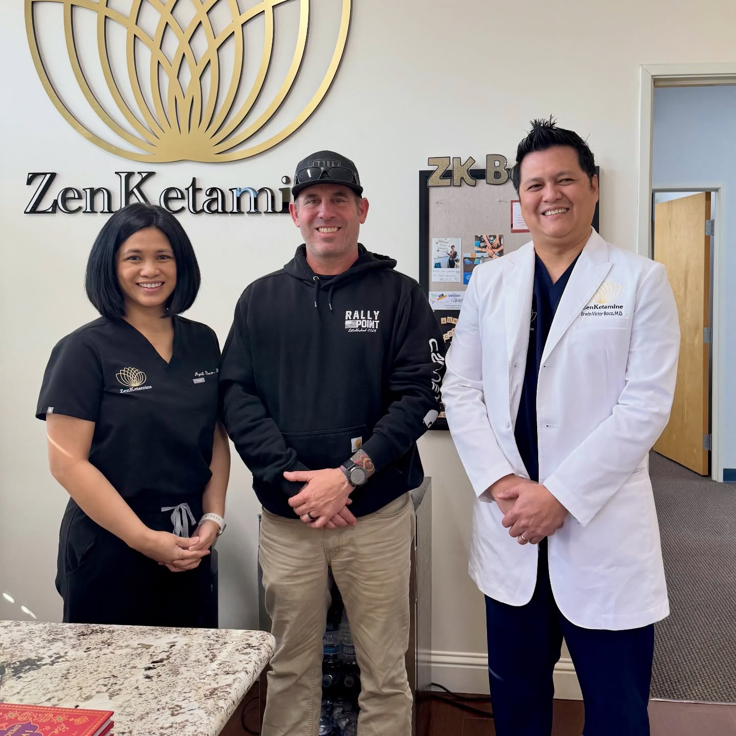 Honored to stand alongside those who serve. 🇺🇸🤍
We had the privilege of welcoming Joe Ramsey, Co-Founder of Rally Point: The Austin Ramsey Foundation to ZenKetamine.
Rally Point Foundation is dedicated to supporting our nation’s veterans, active-duty military, and first responders by helping them navigate the invisible wounds of service through access to life-changing mental health care and community support.
At ZenKetamine, this mission deeply resonates with us. We see firsthand the courage it takes to carry these burdens and the strength it takes to seek healing.
This partnership is more than collaboration.
It’s a shared commitment to honor, serve, and restore those who have given so much for others.
Joe, thank you for visiting and for the incredible work you and your team are doing. We are grateful to stand with you.
To our first responders and military heroes:
we see you, we honor you, and we are here for you.
👉 Take a moment to check out Rally Point Foundation and support their mission in any way you can! www.rallypointfoundation.org
#RallyPointFoundation #VeteransSupport #FirstResponders #MentalHealthMatters #healingispossible