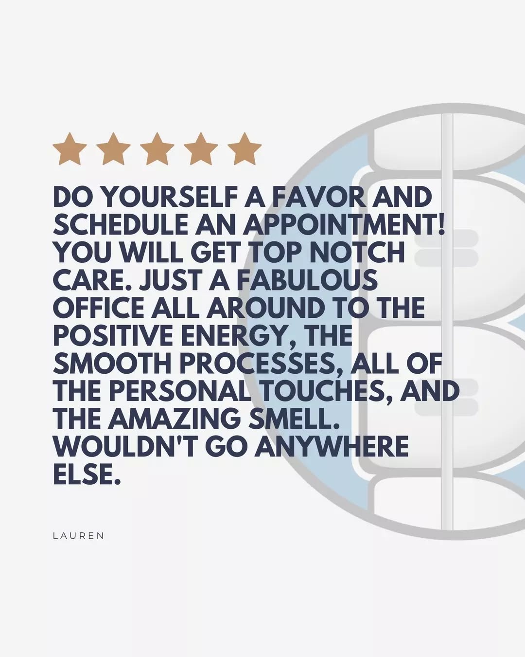 Top-notch care AND an office that smells amazing? What else could you ask for? 😊