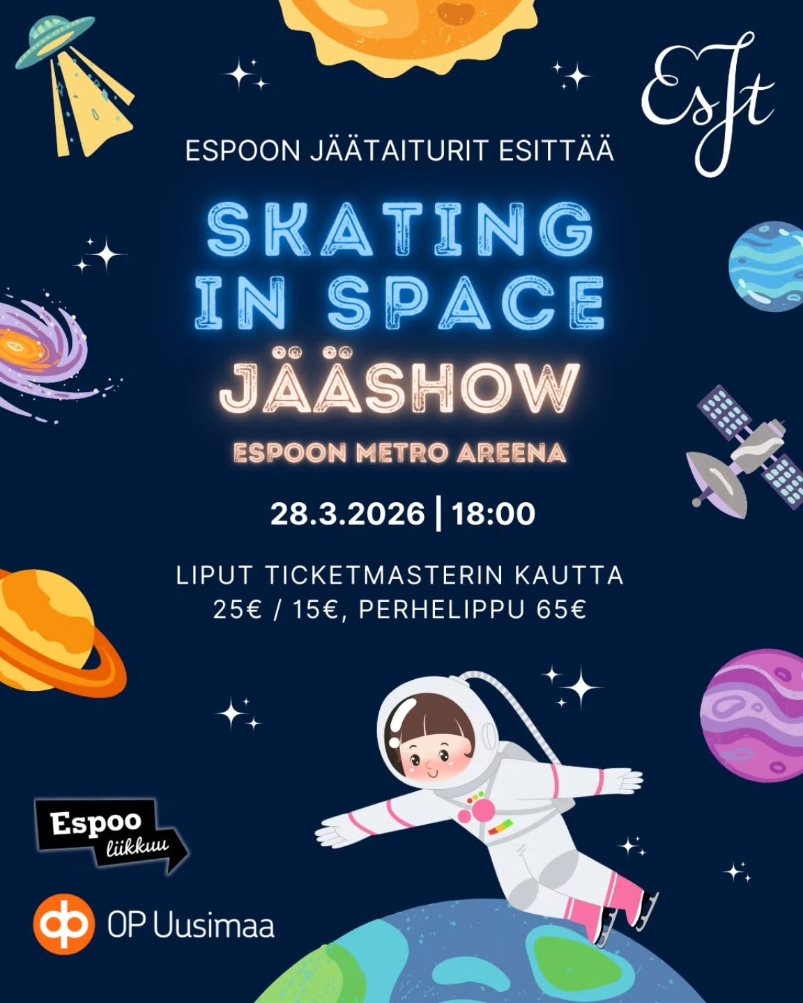 Lauantaina Metro Areenalla hieno jääshow 🔥⭐️💖! Muistathan ostaa lippusi etukäteen Ticketmasterin kautta, ei lipunmyyntiä ovella!
Yhteistyössä @op_uusimaa
#espoonjaataiturit #luisteluasuurellasydämellä #jääshow #kevät