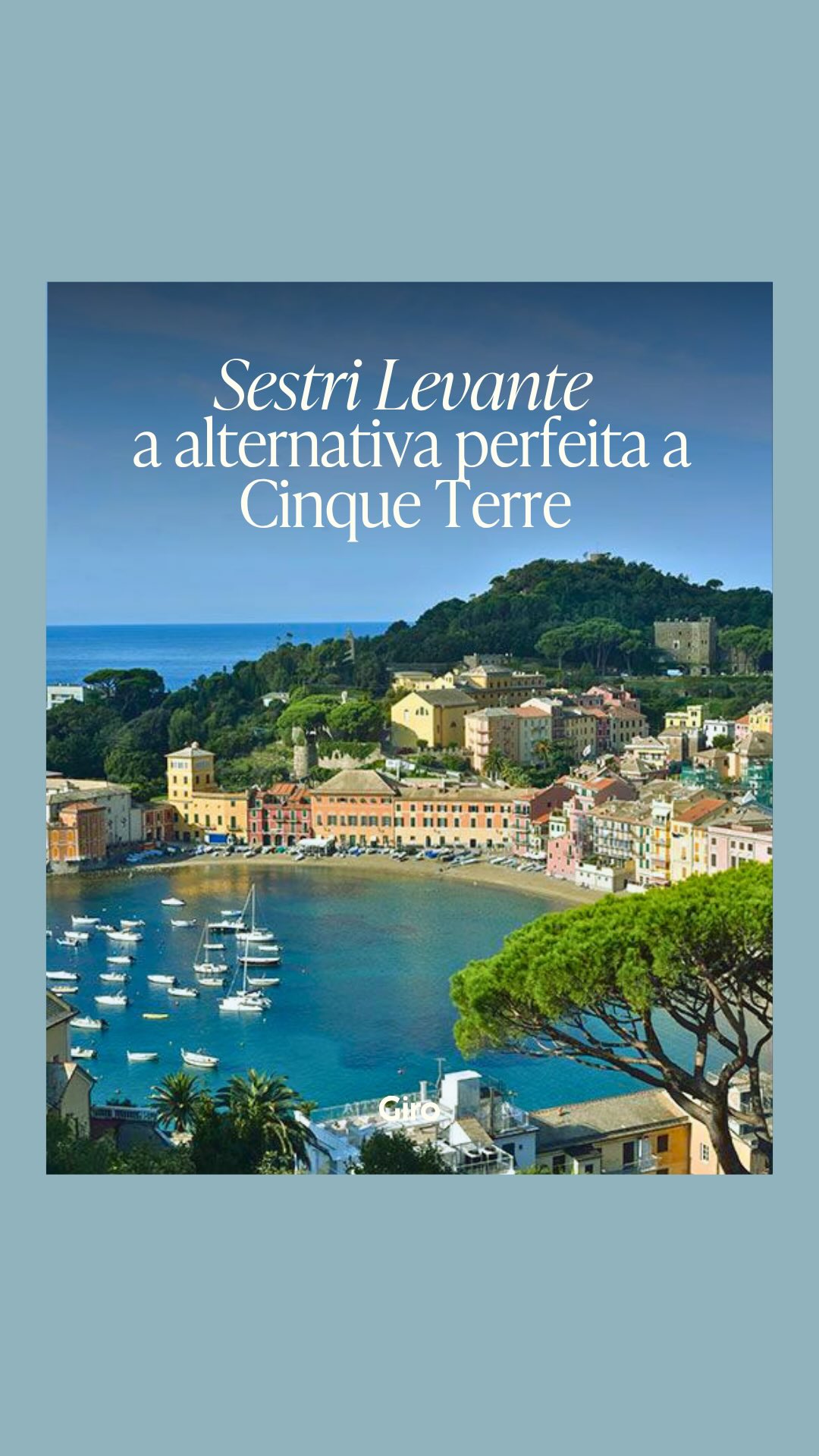 Na Itália, esse é o momento em que viramos a página do inverno e começamos a seguir os dias de sol ☀️🌊
A Ligúria é uma ótima opção de destino para comemorar essa mudança de ritmo.
Sestri Levante, a cerca de 2 horas de Milão de carro funciona como uma base estratégica para explorar a região com mais calma.
De lá, você chega facilmente a Cinque Terre e Portofino, aproveitando o melhor da costa, mas voltando para um lugar mais tranquilo, com praias gostosas, bons restaurantes e a possibilidade de fazer passeios de barco ⛵️
Uma alternativa para viver essa parte da Itália sem a intensidade das multidões.
Se quiser organizar esse roteiro do jeito certo, a Giro desenha tudo para você 🧡
#praiasnaitalia #feriasnaitalia #roteirodeviagem