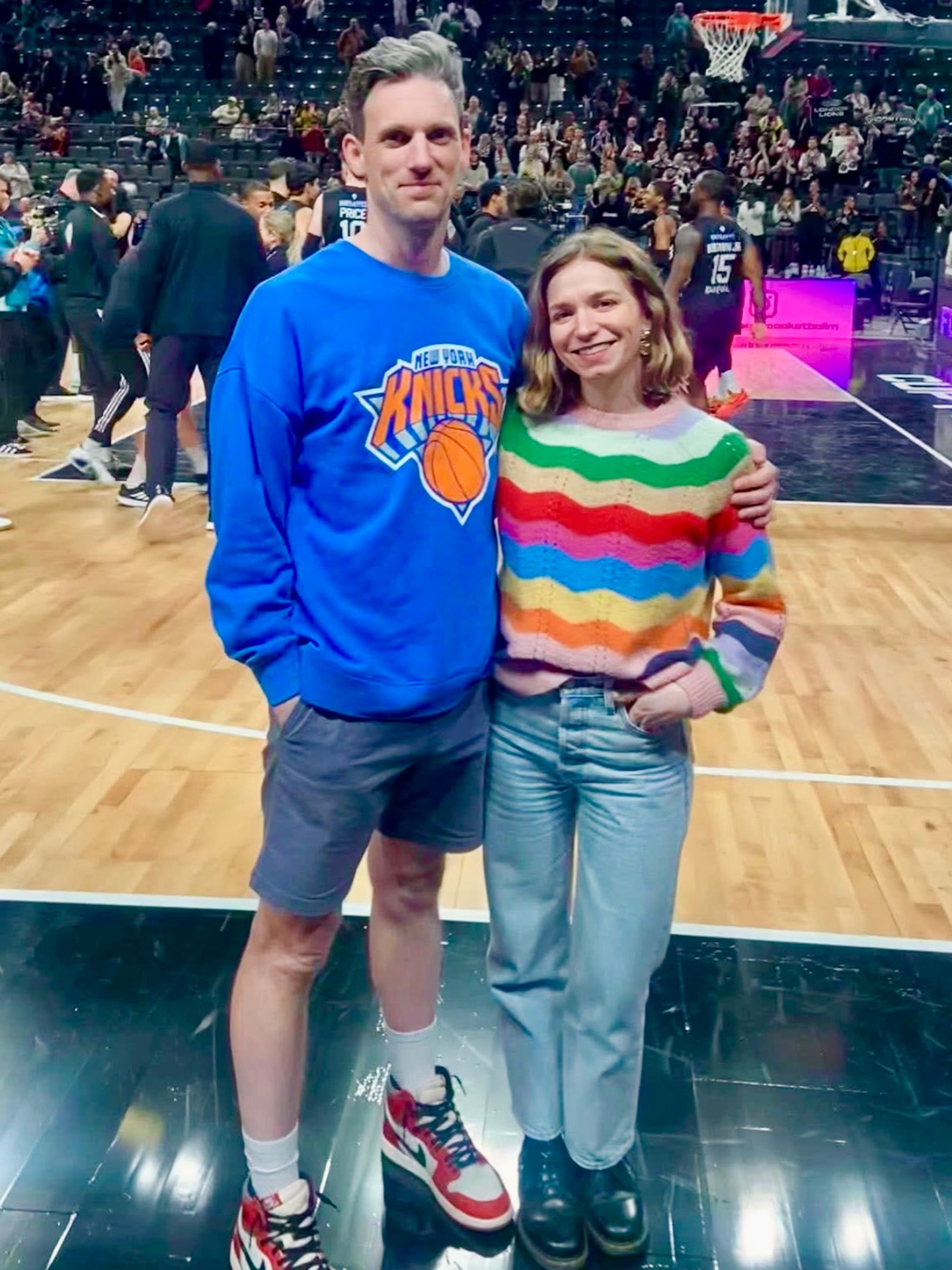 Love this picture of our son Ric with his wife Helen at Super league Basketball in Manchester at the weekend. 🤩