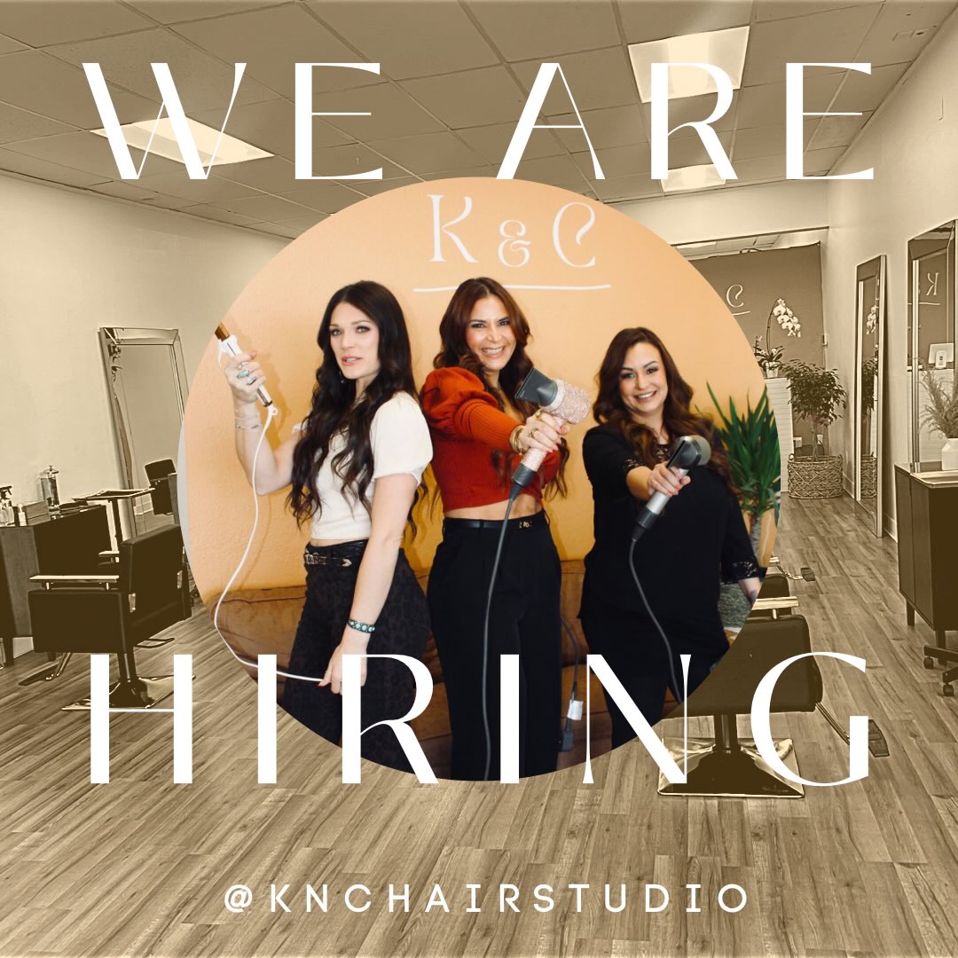 Join Our Team at K& C Hair Studio!🌟
Are you a passionate stylist ready for a fresh start? Join our women-owned boutique salon in Albuquerque, New Mexico, and be part of something beautiful!
At K & C Hair Studio we offer a chic, elegant atmosphere where creativity thrives. With over 20 years of experience, our supportive team is eager to share knowledge and mentor you as you grow.
We’re searching for a talented stylist who values collaboration and wants to become part of our close-knit salon family. If you’re ready to elevate your skills and embrace new opportunities, we’d love to connect!
Let’s create stunning experiences together! 🌼 Reach out to explore this exciting opportunity.
Send your resume to 📧 knchairstudio@gmail.com or contact us at ☎️505-361-1111