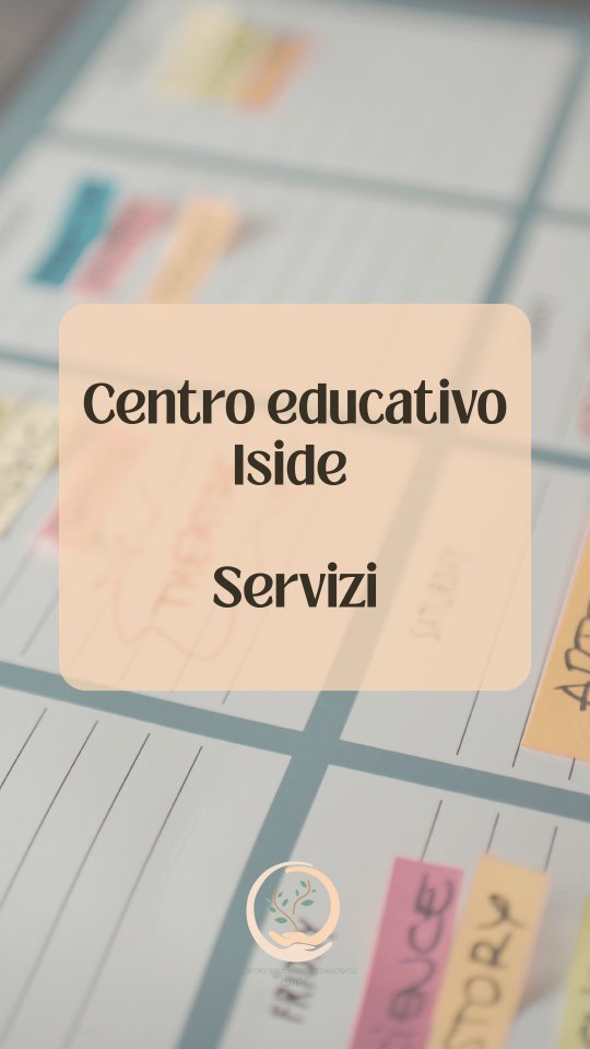 Centro educativo Iside
Scopri tutti i nostri servizi su:
www.centroeducativocomo.it
E richiedi informazioni scrivendo a:
Info@centroeducativocomo.it
