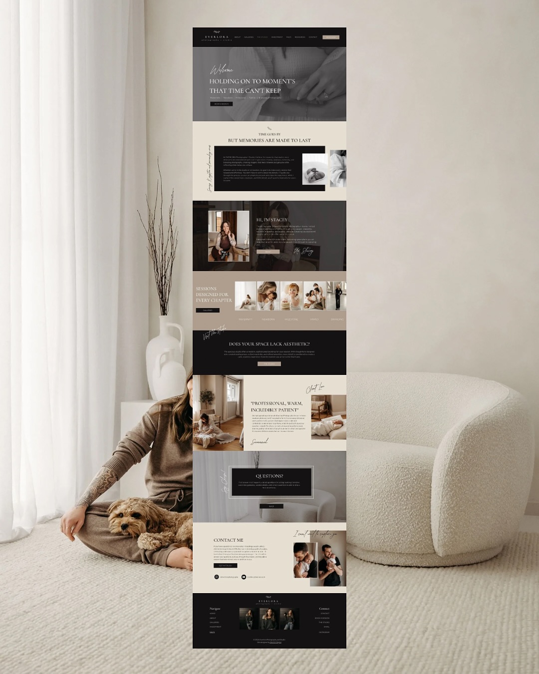 What an honour it was to be trusted with bringing Stacey’s website to life.
The vision was clear from the start. Showcase her work in a way that feels intentional, not overwhelming. Less gallery, more experience. Elevated, refined, and aligned with the level of detail and care she brings to everything she does.
Beyond the visual direction, our focus was on creating something that works. A site that’s easy to navigate, intuitive to explore, and designed with clear calls to action so every visitor knows exactly where to go next. Fully optimized for mobile, because that’s where most people are discovering and engaging.
The result is a space that not only reflects her brand, but supports it balancing aesthetic with function, and turning interest into action. ✨
If you’re ready to elevate your online presence, book a consultation with us, we’d love to bring your vision to life.