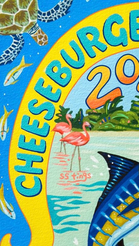 Cheeseburger in Paradise’s 2026 Design Sneak Peek 👀
I am thrilled to be collaborating with @cheeseburgerpartyfiddlecay for their 2026 artwork design. Don’t forget to grab your shirt when it’s officially released and support the community 🍔🚤