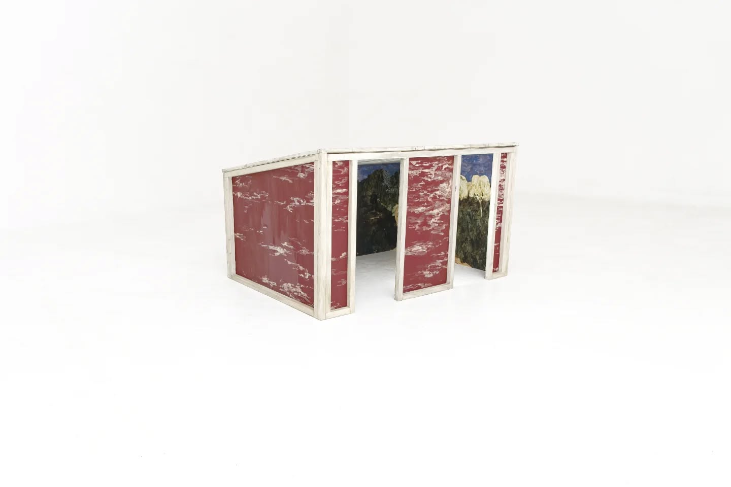 Morgen in uitgevouwen vorm te zien bij de finissage in Hilvarenbeek
Innenraum, 2025
Eitempera op houten panelen
200 x 134 x 115 cm (115 x 668 cm uitgevouwen)
Foto's: @_steig32
Finissage Hilvaria Studio's zondag 22 maart 2026 van 14-18 uur.
Iedereen is welkom.