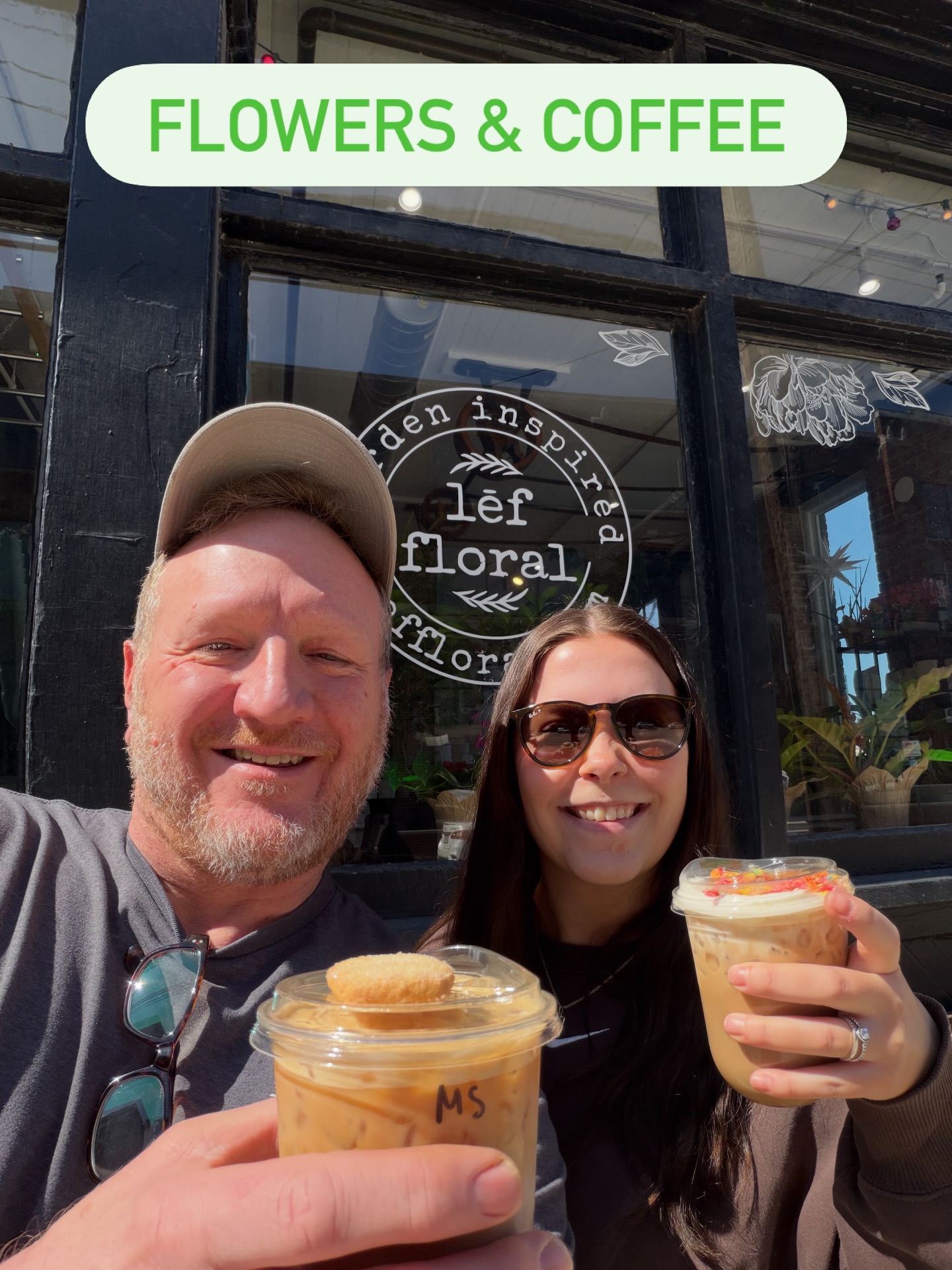 What a gorgeous way to spend a sunny Saturday morning with flowers from your local downtown florist Lēf Floral and coffee from our neighbors @cafestaimanso.