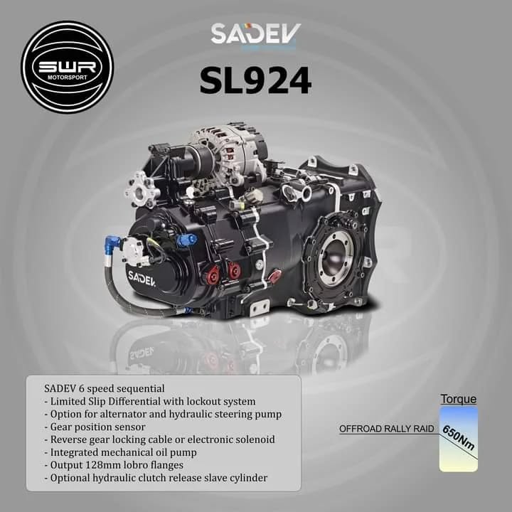 βπ SADEV 2WD TRANSAXLE TRANSMISSIONS πβ
Available on order through SWR Motorsport, these 2/4WD transaxle gearboxes are Sadev's more heavy-duty selection, perfect for off-road and rough terrain events.
The SL90-20 is a very versatile gearbox, available as 2WD or 4WD and has many options including mountings, linkage position and differential position.
The SL924 is a flagship for off-road and rally raid use. The hardiest gearbox in Sadev's range, it sees use in Dakar and Tout Terrain events frequently.
Please feel free to contact us for any information, pricing or advice!
#SWR #SWRMotorsportUK #SADEV #Competition #Racing #Gearbox #Gearboxes #Transmissions #Transmission #sequential #sadev #sadevtransmissions #UK #rally #hillclimb #circuit #circuitracing #rallycross #Offroad #Hillclimb #Rally #Circuit #Rallycross #Rallyraid #rallycar #gearbox #sequentialgearbox #SWRMotorsport #transmission #winning