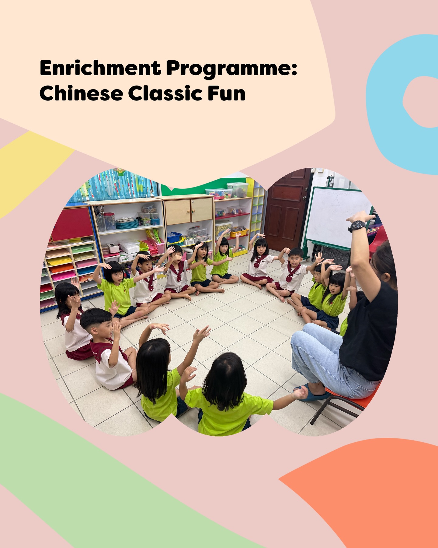 At Appleland, enrichment is thoughtfully woven into the preschool experience. 🍎
Our Enrichment Programme: Chinese Classic Fun nurtures language confidence through joyful songs, recitation, and expression, supporting each child’s development in a meaningful and engaging way.
#ApplelandPlayhouse #preschoolenrichment #sgpreschool #sgmummy #sgkids