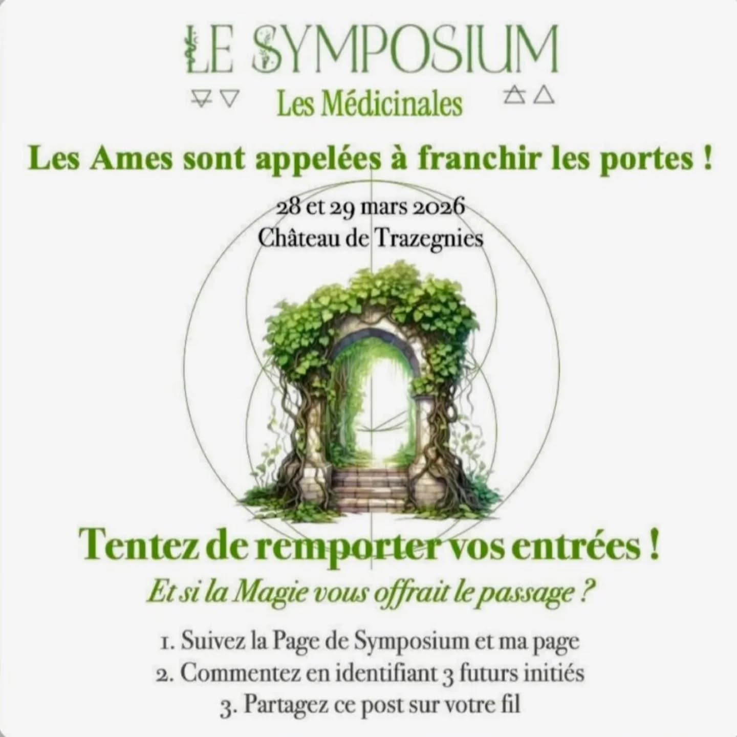 CONCOURS 🥳
GAGNE TON ENTRÉE @le._symposium,
Le salon des approches et thérapies alternatives 💚
Pour cela, rien de plus simple :
- être abonné à ma page
- être abonné à la page du Symposium
- tagguer 3 personnes qui ont vraiment besoin de ralentir et prendre soin d'elles
BONUS : double ta chance en partageant en story en ajoutant en tag : moi + le symposium.
Tirage au sort jeudi soir !
2 entrées à gagner
#lesymposium
#concoursinstagram
#bienetrenaturel
#tarotdemarseille
#énergétique