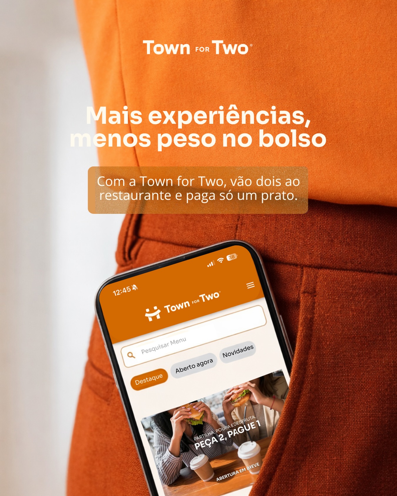 Mais experiências, menos peso no bolso 💸✨
Com a Town for Two, sair para comer fora deixa de ser um luxo e passa a ser uma escolha inteligente. Paga 1 prato, recebe outro, simples assim.
Quanto custa jantar fora várias vezes por mês… e quanto poupa ao longo de um ano? 👀
O valor do passaporte paga-se sozinho nas primeiras utilizações.
Investe uma vez, poupa sempre que sais.
Descarrega a app e começa hoje o teu tour gastronómico com mais sabor e menos custo 🇵🇹🍽️