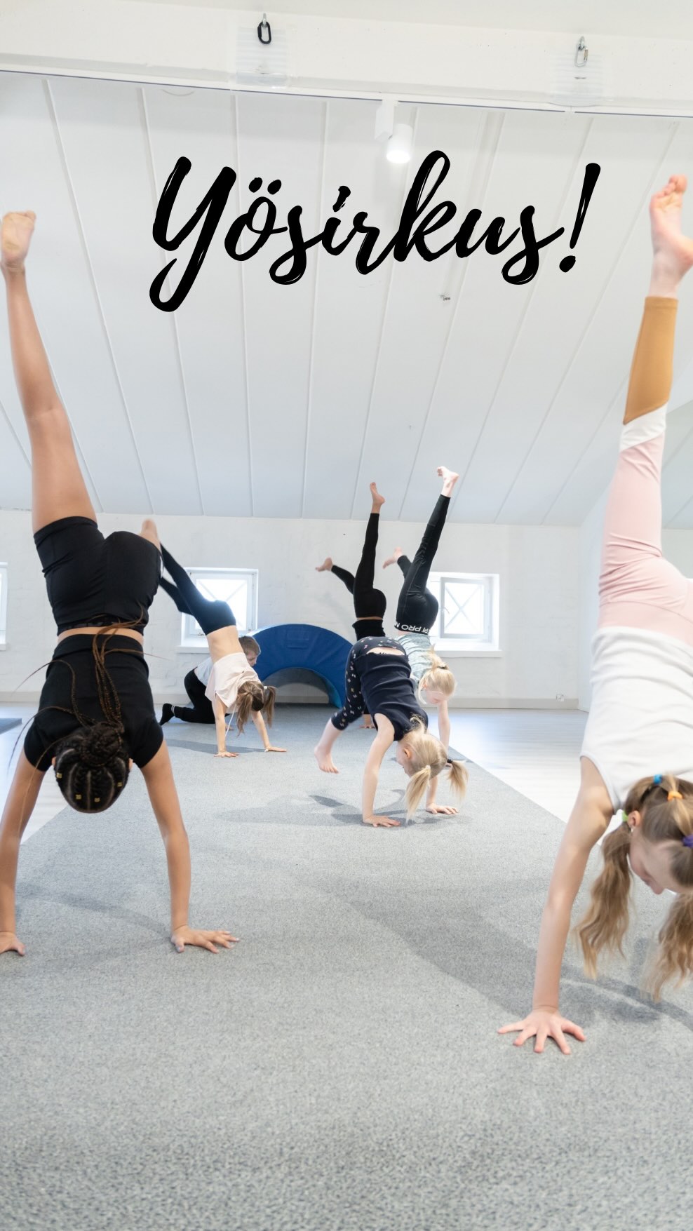 YÖ ROOFILLA! 🎪
Järjestämme la 18.4.-19.4. yön yli kestävän minileirin Roofilla Maailman sirkuspäivän kunniaksi. Tapahtuma on suunnattu lapsille 10-vuotiaista ylöspäin, mutta nuoremmatkin ovat tervetulleita mukaan, jos uskaltavat yöpyä itsenäisesti ilman vanhempaa.
Ohjelmassa on treeniä, leikkejä ja hauskanpitoa sekä tutustumista muihin oppilaisiin oman ryhmän ulkopuolelta.
Hintaan kuuluu ilta- ja aamupalat ja lisäksi mukaan saa ottaa pientä omaa herkkua. Mukaan oma makuupussi/peitto ja tyyny, nukumme Roofin patjoilla. 🛌
Merkitse päivä 18.4. ylös.
Ilmoittautuminen alkaa pian! 🤩
Alkaa klo 17.00 lauantaina
Loppuu klo 9.30 sunnuntaina
Hinta 45€
Ohjaajina Sanni Korhonen ja Jerina Ferdani
Yövalvojina Sanni Korhonen ja Erin Dahlbacka
#roofaerialclub #maailmansirkuspäivä #yöroofilla #sirkus