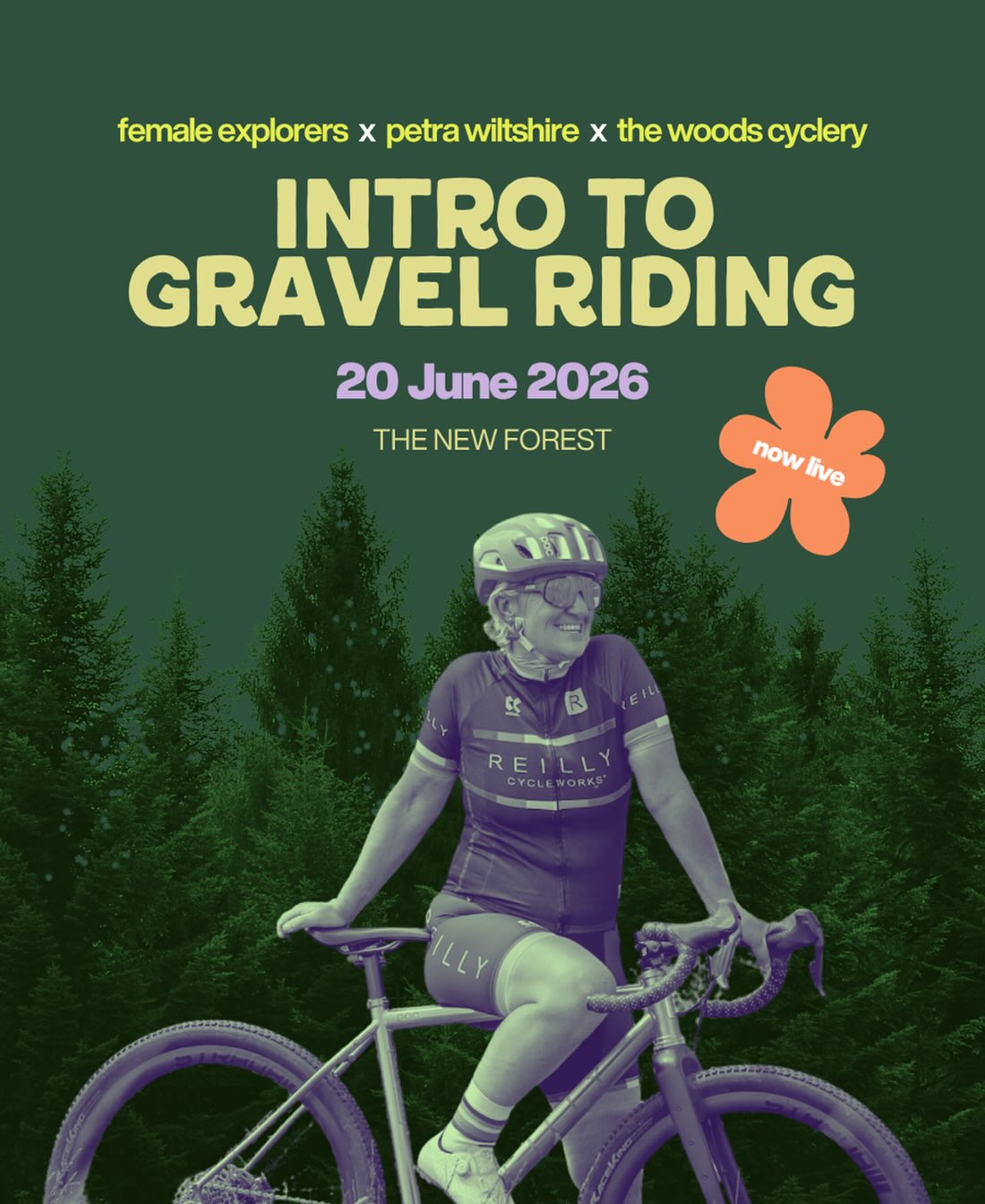 **SOLD OUT** super excited that our gravel ride out is now live 🚴 in partnership with @petrawiltshire and @thewoodscyclery saturday 20th june 🚲
starting in lyndhurst we’ll meet for coffee, sort out the bikes and roll out for a 40km ride through the beautiful new forest with some expert off road coaching from downhill MTB 3x world champion Petra Wiltshire, before heading back for some lunch and a social!
a friendly, no-pressure environment created for girls who want to build confidence on gravel. bikes, helmets and coaching included. if you’d like to join with your own gravel bike please message us :)
limited availability- comment GRAVEL and we’ll send you the info straight to your DMs 📥
#gravelcycling #gravel #gravelgirl #cyclinggirls #bikegirl