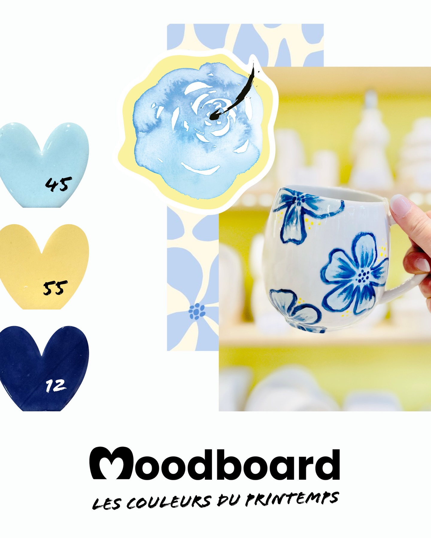 Le Manifik moodboard du moment 🌸
Un concentré d’inspirations fleuries pour célébrer le printemps comme il se doit…
Motifs floraux, palettes douces ou contrastées, associations de couleurs pensées pour vous aider à imaginer vos prochaines créations.
Que vous soyez plutôt tons pastel, nuances naturelles ou couleurs plus audacieuses, ce moodboard est là pour éveiller votre créativité et vous donner mille idées ✨
On a déjà hâte de découvrir vos futures pièces fleuries 🌼
Partagez-nous vos créations en commentaire ou en story en nous identifiant ♥️
Et pour les autres, si l’envie de laisser éclore le Manifik en vous vous appelle…
Réservez votre séance de peinture sur céramique sur manifik.fr.
céramique peinture, peinture sur céramique, moodboard inspiration, palette de couleurs, association de couleurs, inspiration printanière, motifs floraux, céramique fleurie, DIY céramique, atelier créatif, loisirs créatifs, création artisanale, fait main, idée activité créative, pottery painting, ceramic painting, Strasbourg céramique, Manifik Céramic Café, inspiration couleur