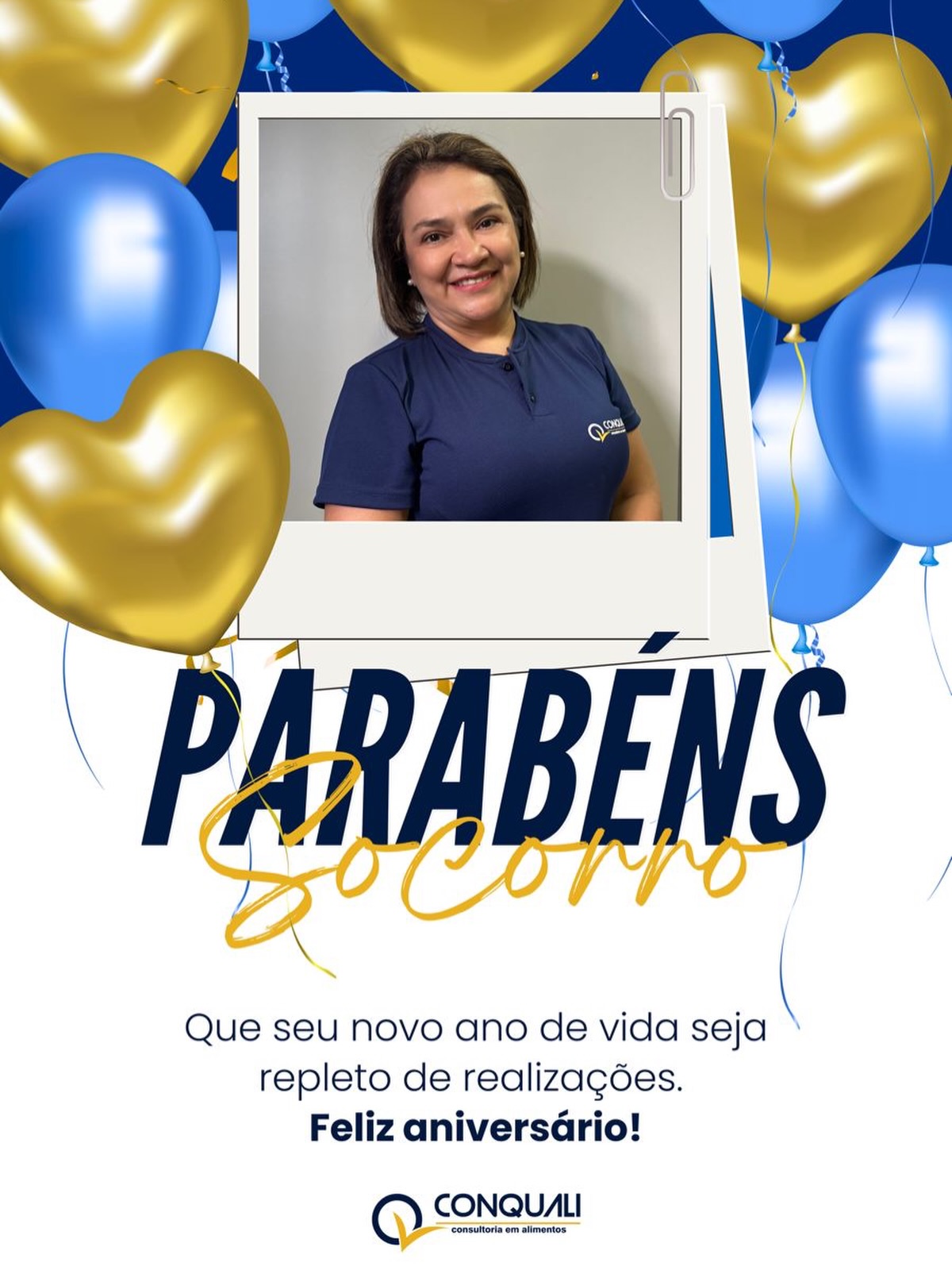 Hoje é dia de celebrar a vida da nossa querida Socorro! 🎉🎂
Parabéns pelo seu dia, Socorro!
🎈Que este novo ciclo venha cheio de conquistas ✨, saúde ❤️, alegrias 😄 e muitos sorrisos! 😍
Você faz a diferença na nossa equipe! 👏🏼💙
Feliz aniversário!