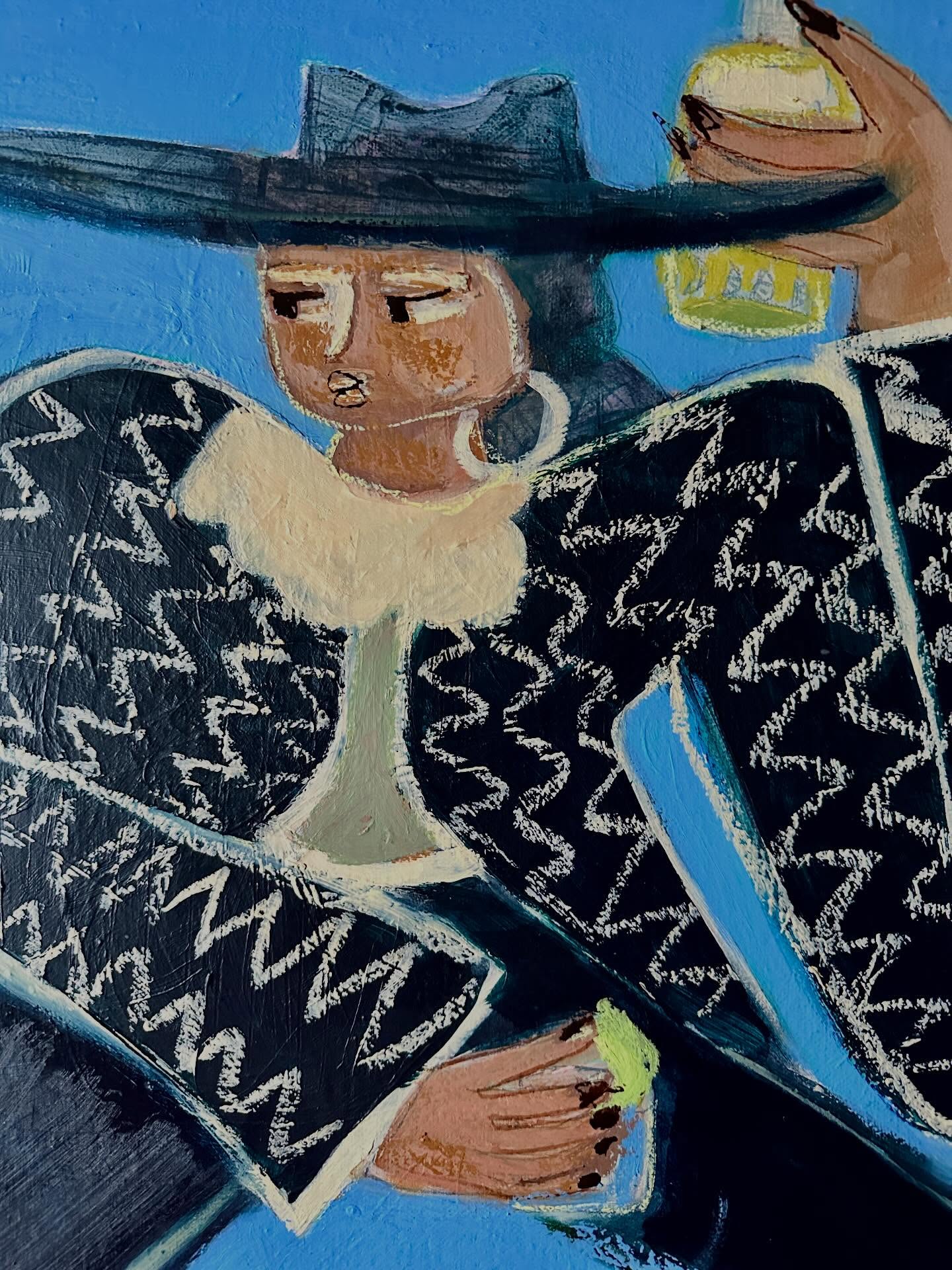 Small moments of joy last week, including finishing this painting, spring flowers, making things out of rocks and dinner at the cutest place in Cornwall - I loved all the lamp shades.
Looking forward to more spring activities and recharging the social batteries, my tolerance for the 🍷 is not ready.
This painting is now on my website and available.
🕺
#cornwall #cornwallartist #figureart #bohoart #westerngirlart