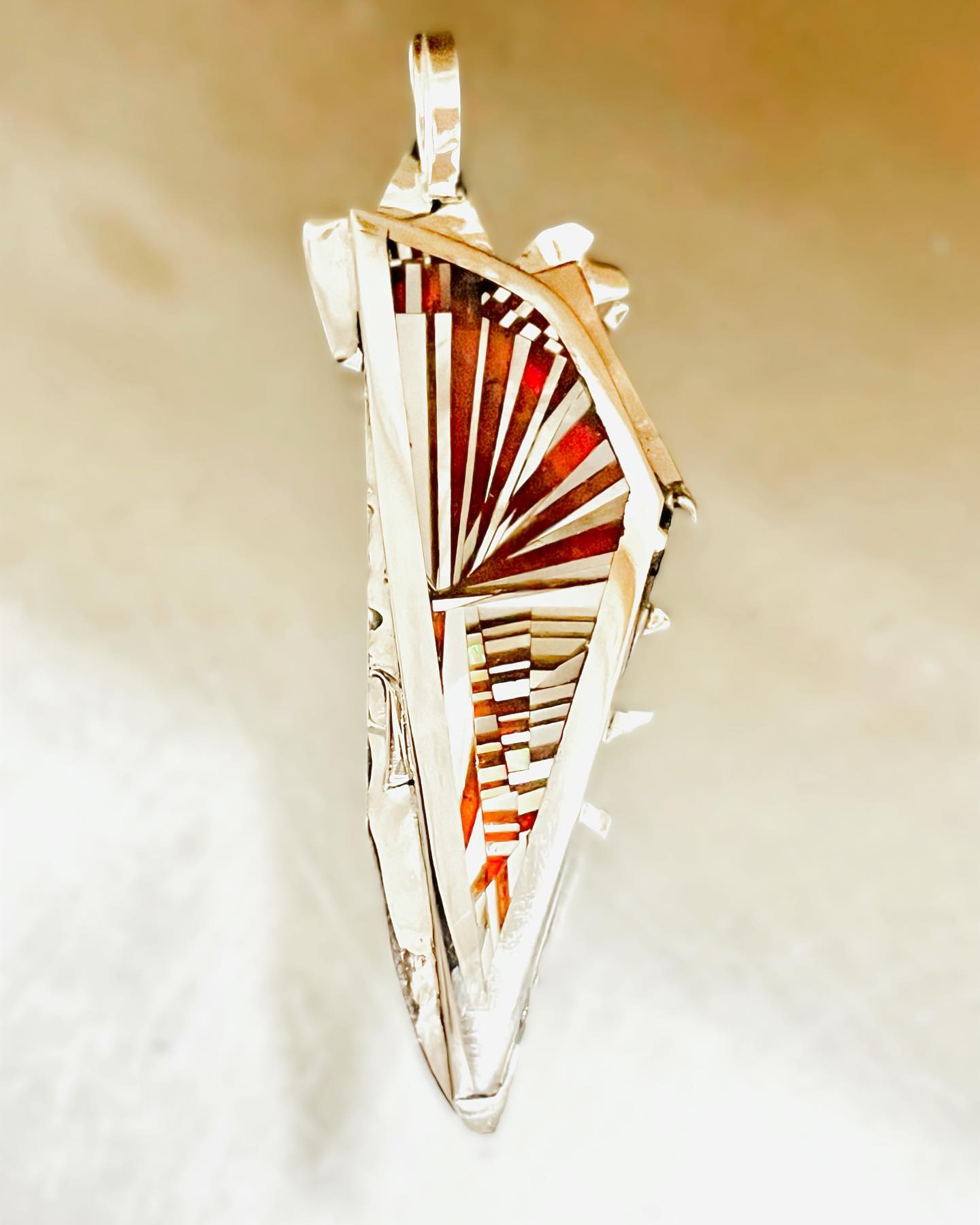 Starburst pendant. #inlay #microinlay #contemporary #jewelry #nativeamerican #colincoonsis
