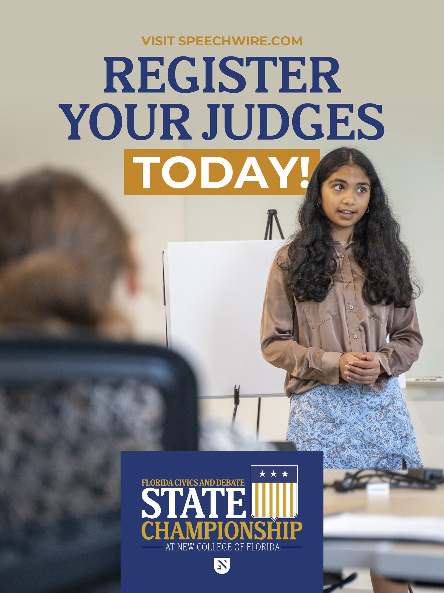 🔔 Coaches: Remember, enter your judges for the FCDI State Championship on speechwire.com. Please log in and submit your judges as soon as possible. Fulfilling your judge obligation ensures a smooth, fair experience for every student competitor. Register your judges by March 30 and let's make this State Championship one to remember!
