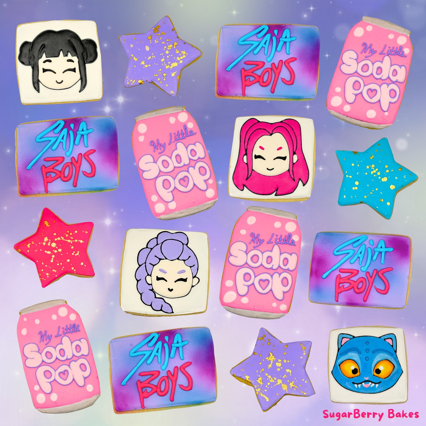 Who’s your favorite — Huntrix or Saja Boys? 🔥
Either way, these cookies are ready to steal the spotlight!
Ready to create your own custom set?
📲 Text 440-815-1822
📧 Email hellosugarberrybakes@gmail.com to place your order.
.
.
.
#decoratedcookies #sugarcookies #hellosugarberrybakes #kpopdemonhunters #birthday