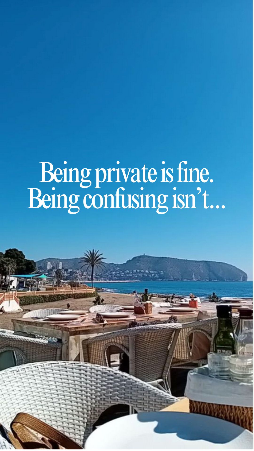 You don’t need to show your whole life for people to trust you.
But if you show nothing, people fill in the gap with… nothing.
That’s the part we forget.
You can be private, of course. I am too. But there still has to be enough there for someone to understand who you are, how you think, what you do, and why they should care.
Otherwise it doesn’t read as mysterious… It harder to connect with you.
And nobody wants to work or think too hard to figure someone out.
#personalbrand #servicebusiness #trustonline #veronicadipolo #moraira