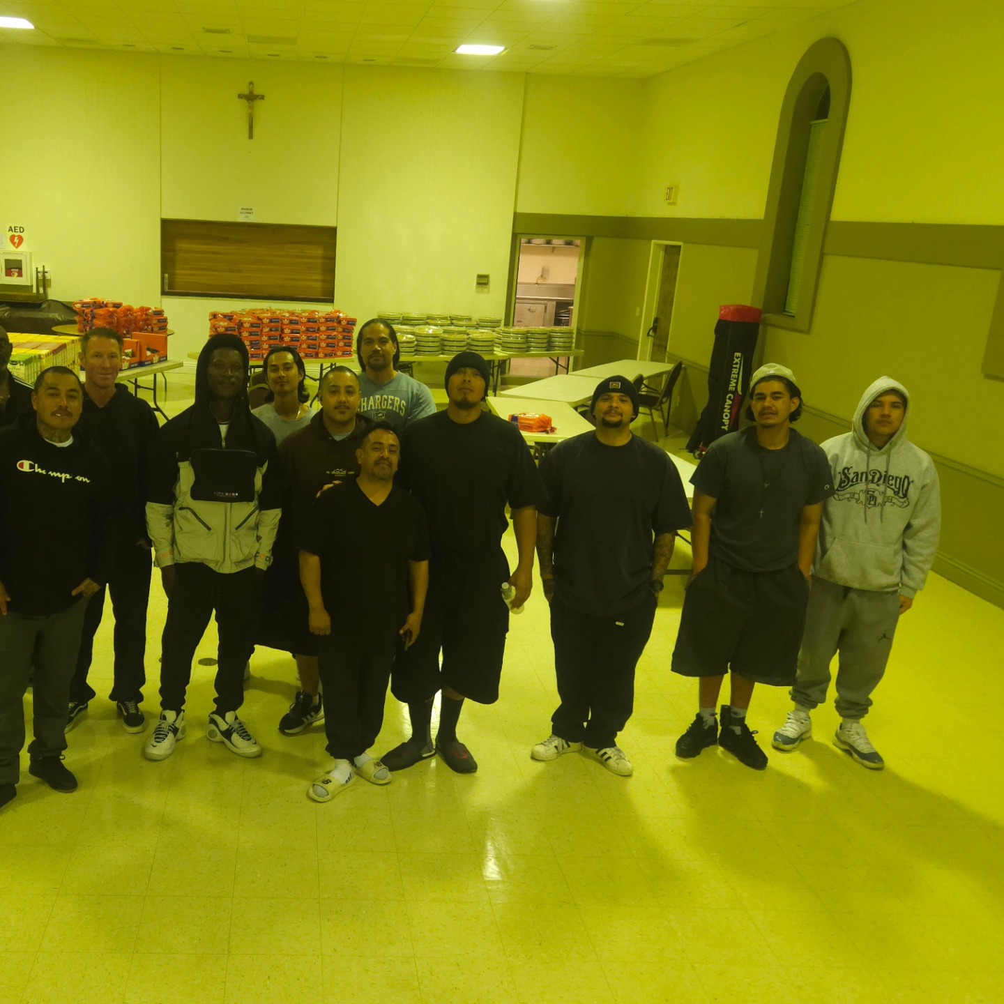 Restoring Citizens getting ready for tomorrow to pass out Thanksgiving dinner meals to others