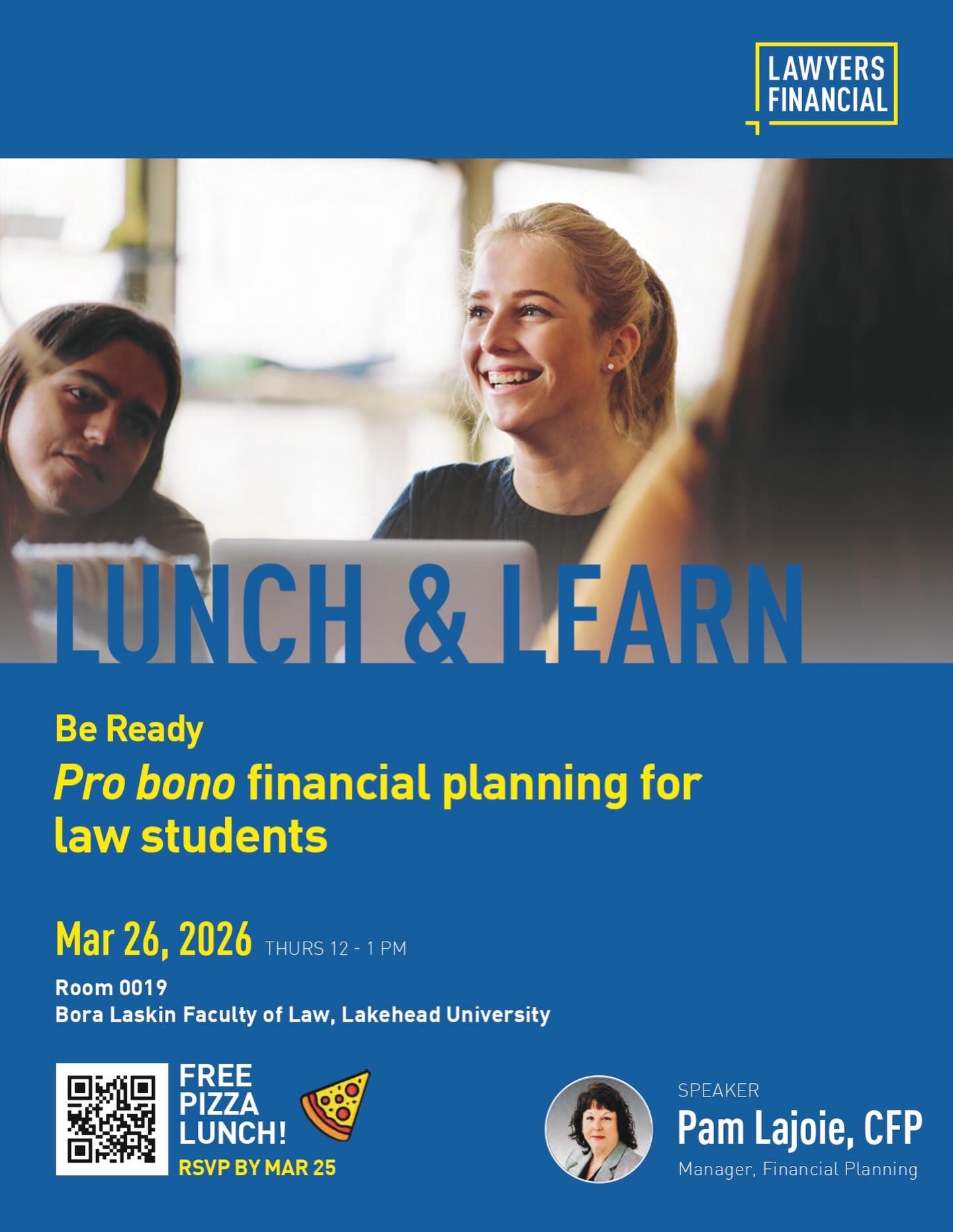 Make sure to sign up/RSVP, using the link in our bio, before March 25 to attend Lunch & Learn! This is a great opportunity to learn more about financial literacy, donât miss out!