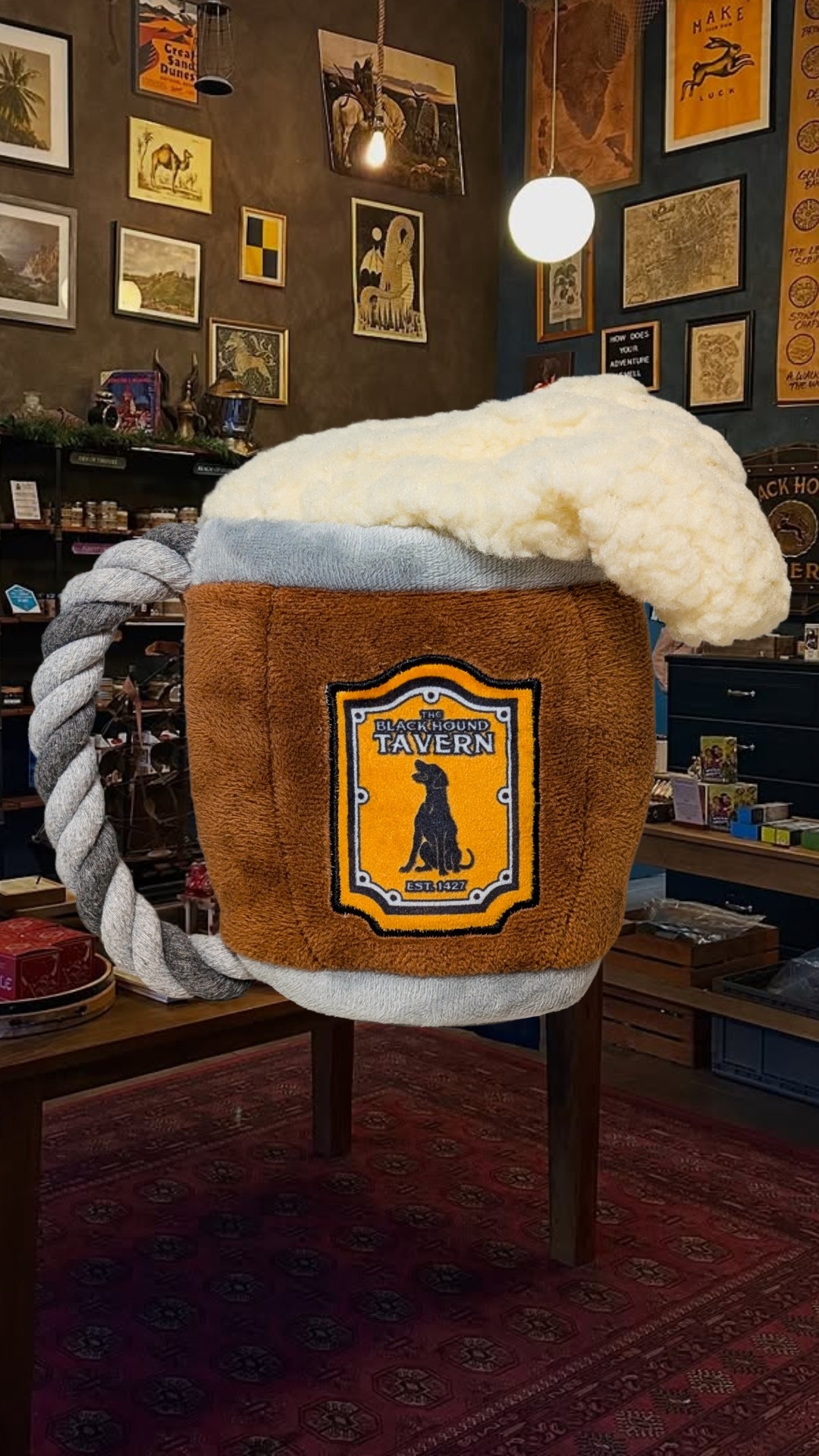 We made this tankard with the folks we'd most love to share a round with, @cantripcandles. Grab one to share a round with your pet, and head to our blog to read what Christoff and Jason had to say about making this delightful collaboration!
#pawlymorph #cantripcandles #dnd #tankard #blackhoundtavern #dogtoys