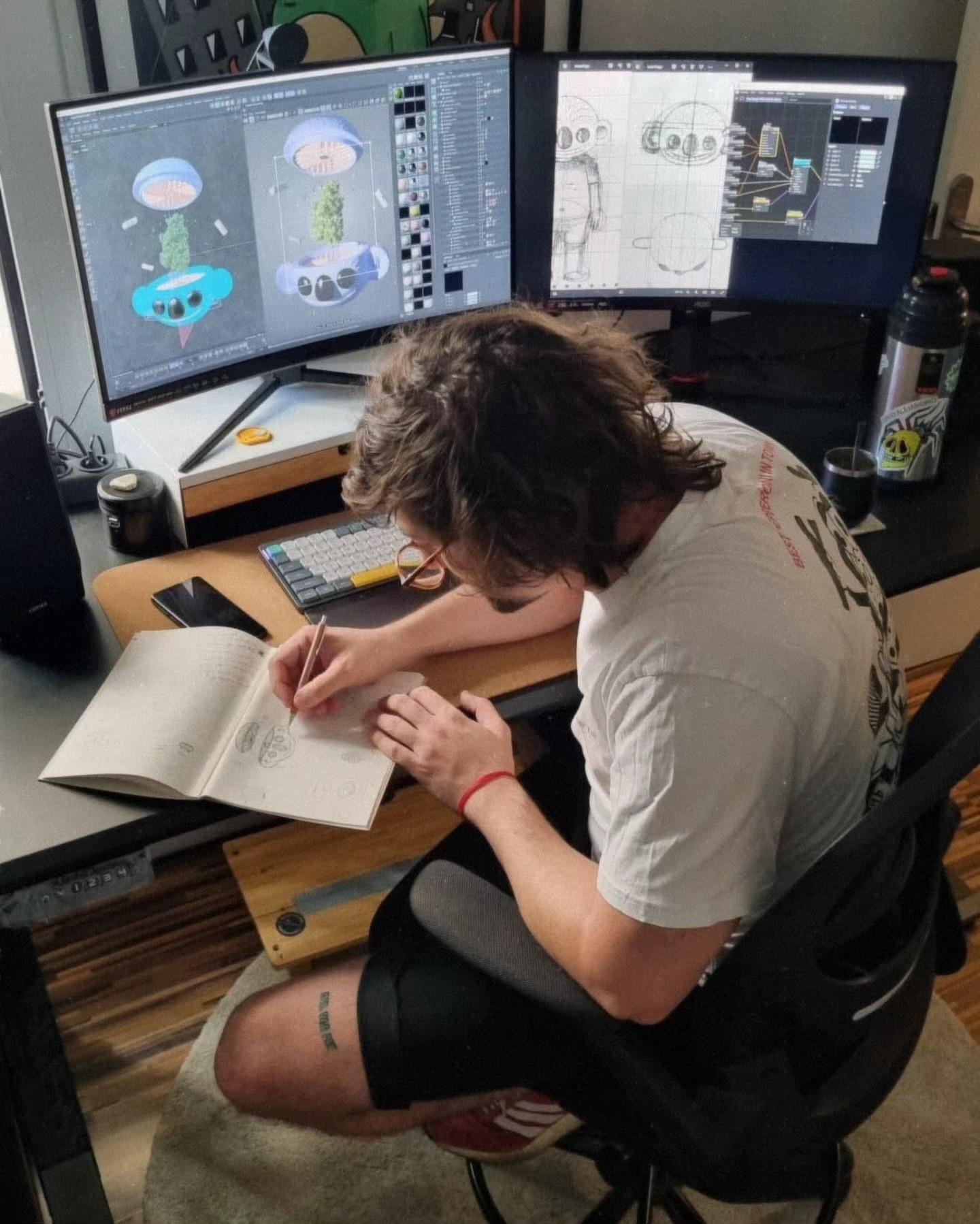 Un 3D archivado de los koalas de @toro.ink para un poster que nunca vio la luz. Temática: "Koalas & P0rr0" 🐨
.
.
.
#3d #poster #koala #illustration #3dcharacter