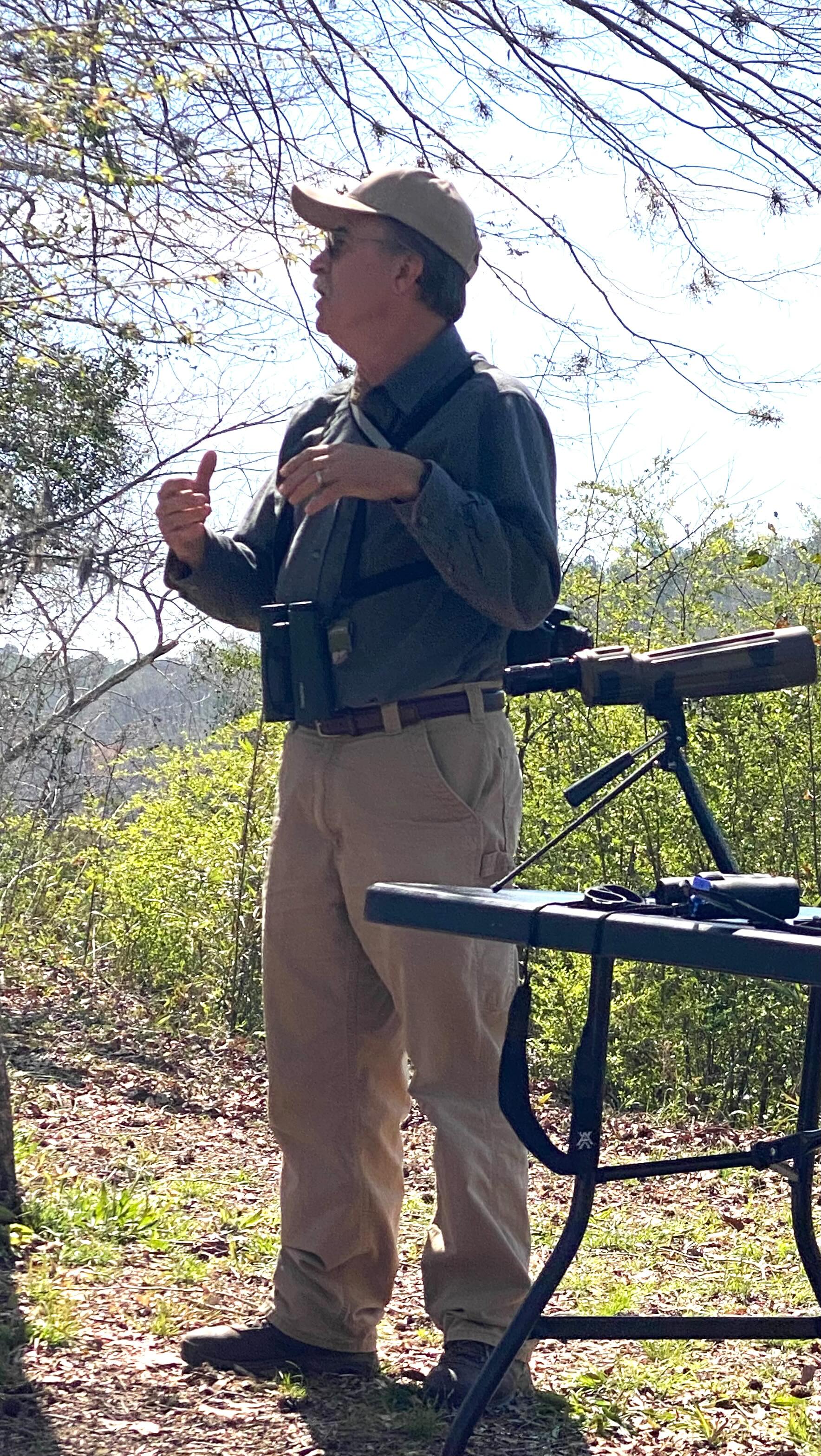 We a great Walk ‘n Talk with guest Dr. Bob Sargent, ornithologist and newly retired Head of Eagle surveying with @georgia_dnr DNR staff. Bob updated us on the bald eagle population in Georgia, gave us a refresher on the relevance of environmental education, conservation, and protections, and shared some data on the life of the active nest we’ve been observing on the shore of the Chattahoochee at McIntosh Reserve Park. Only a few more weeks and we hope the two eaglets fledge with great success. Over the past two months park visitors have been able to closely observe the eagle’s nest, with its two rowdy eaglets, using optics awarded from @georgiawildlife and the 2025 Wildlife Observation Grant.