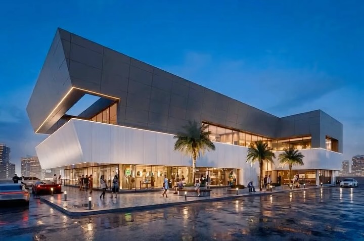 A bold, Contemporary Showroom defined by its dramatic cantilevered volume and clean geometric lines. The contrast between the solid upper mass and the transparent glass ground floor creates a striking visual balance, making the building feel both powerful and inviting.
Set in Al Wasl gate, Jabal Ali First, Dubai, UAE., the project benefits from high visibility and strong connectivity, enhancing its commercial impact.
Planning and Design: Ar. Faris
@ecogreenconsultants
#ecogreenconsultants #commercialbuilding #commercialproject #architecturaldesign #facadedesign #modernistdesign #aechitecture #structuralengineering