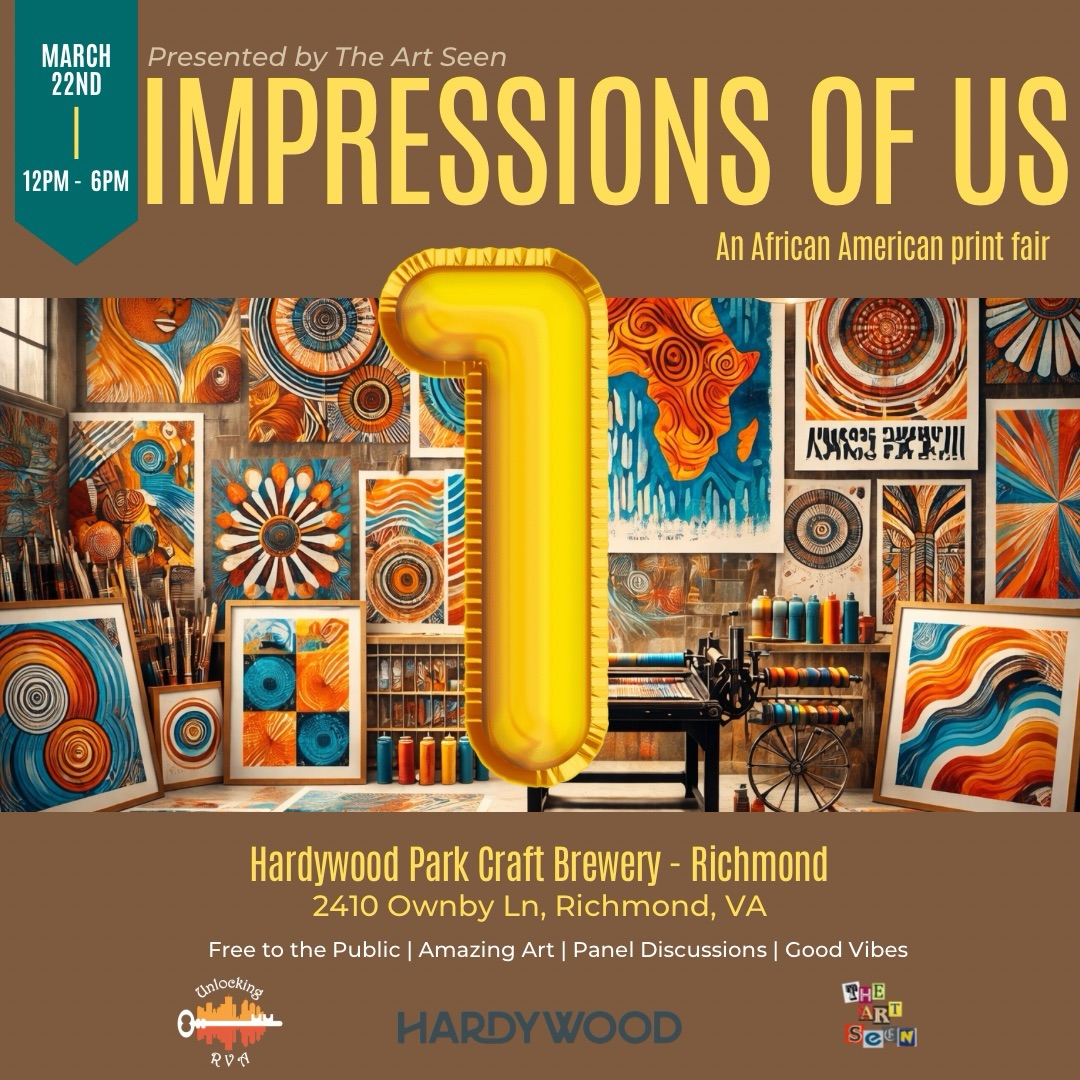 1 day away!
Richmond, this is it.
Impressions of Us is here—
a space where African American artists, stories, and print come together in real time.
Not something to scroll past.
Something to experience.
We’ve curated a full day with intention:
✨ Prints that carry story and legacy
🎙 Live panel: Pressing Forward at 1PM
🎻 Live music begins at 2:30PM with a 90s + 2000s R&B flow
🎶 Culture, connection, energy
Pull up and be part of it.
📍 Hardywood Brewery
🗓️ March 22 | 12–6 PM
🎟️ Free entry | Family-friendly | Come as you are
Be in the room. 👀👇
If you love Black art, this is your moment.
#ImpressionsOfUs #RichmondArt #BlackCreatives #SupportBlackArtists #PrintFair