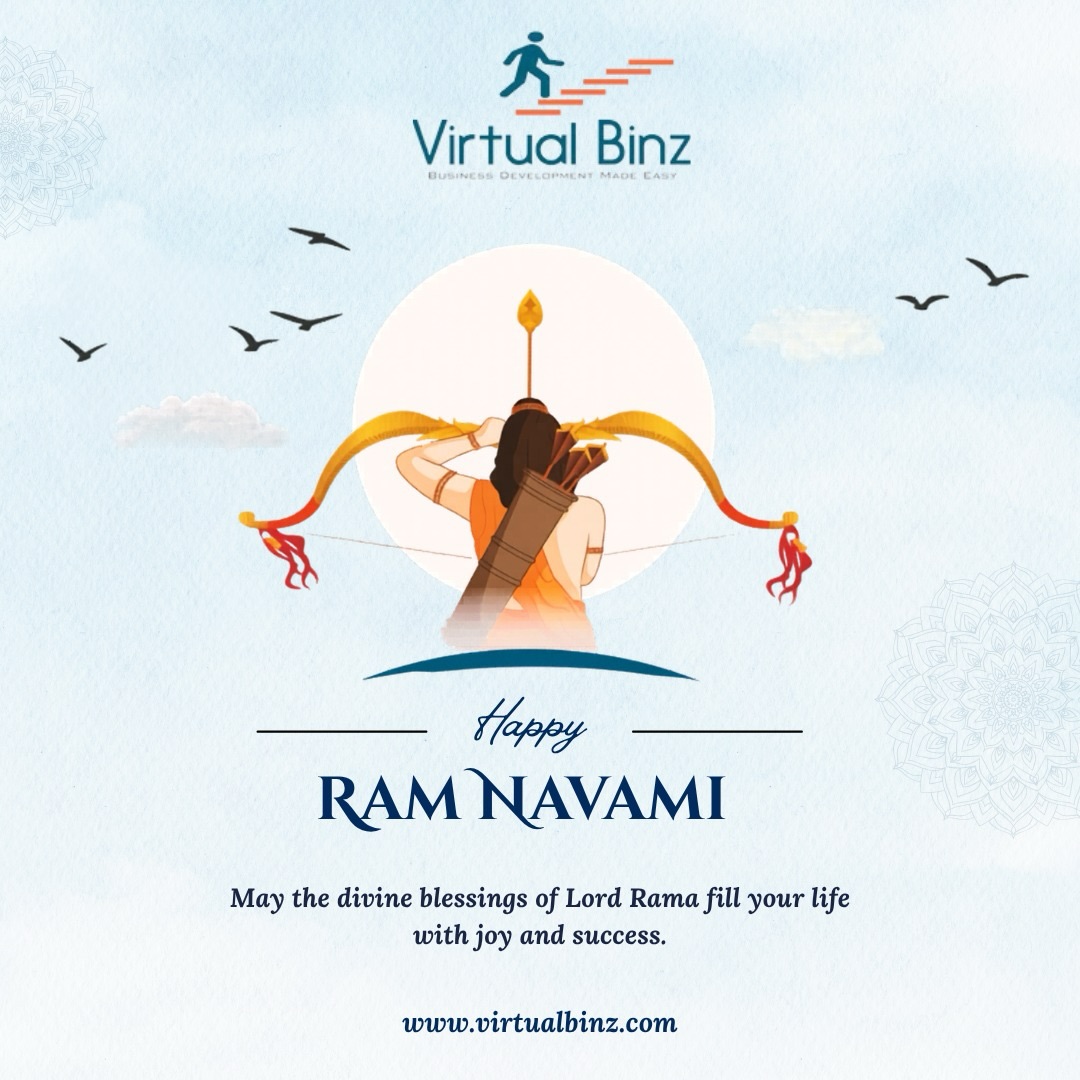 Celebrate the spirit of courage, righteousness, and victory of good over evil this Ram Navami.
May Lord Rama bless your life with strength, peace, and success.
#RamNavami #JaiShriRam #FestivalOfIndia #SpiritualVibes #Blessings virtualbinz lifeatvbz