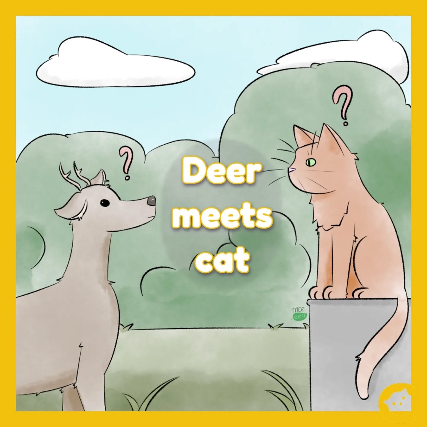 New Cat Comic Story!
Several days ago a cat and a deer met each other and it was broadcasted on Japanese TV 🐈🦌
A very importand meeting indeed 🙂↕️
.
.
.
#catcomic #catlife🐾 #catsontv #catswoppr #catagency