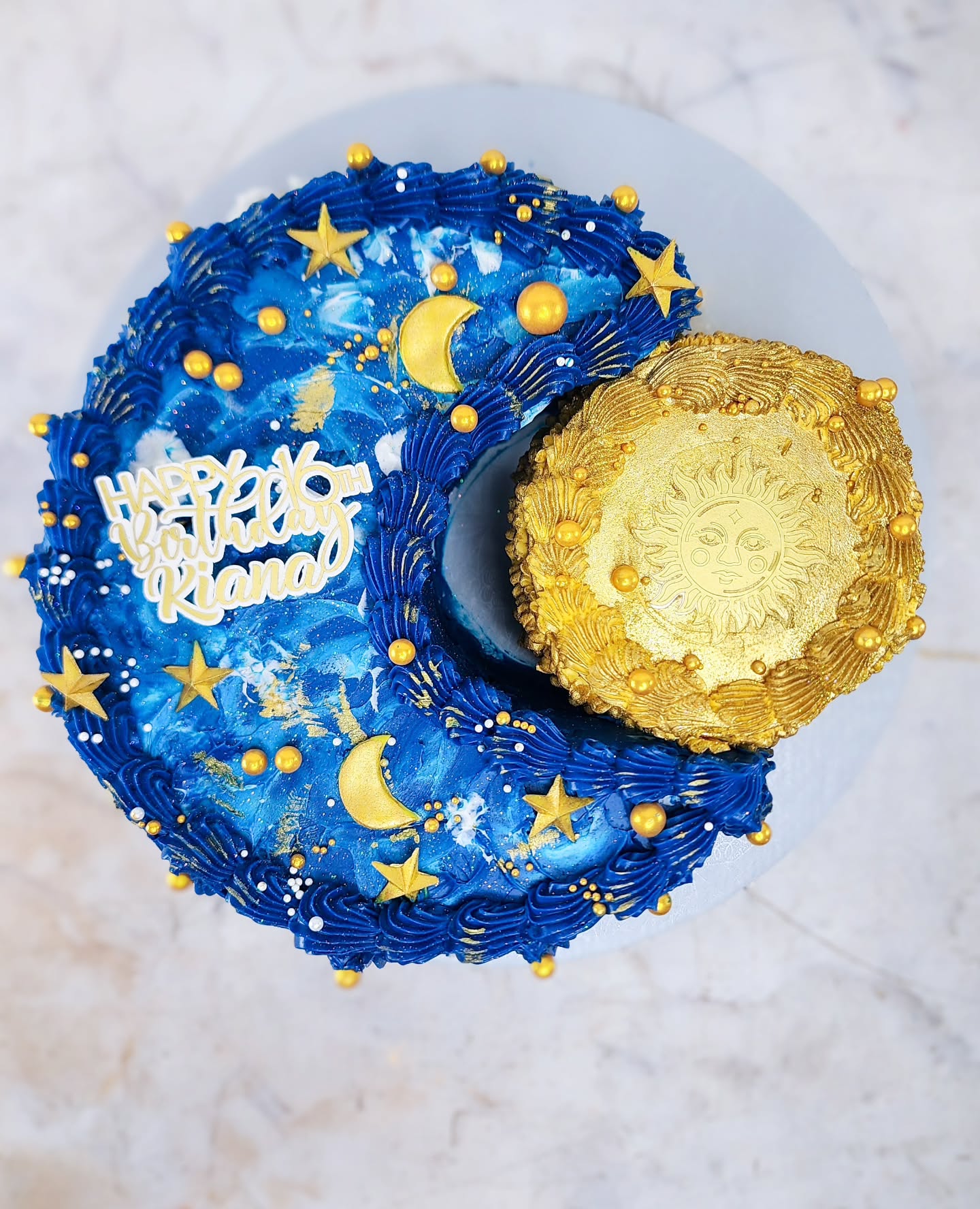 Celestial Sun and Moon โจ๏ธ โ๏ธ๐๐๐๐๐๐๐
#SunandMoonCake #16thbirthdayCake #celestialcake #2026Bakes #Marlenebakes