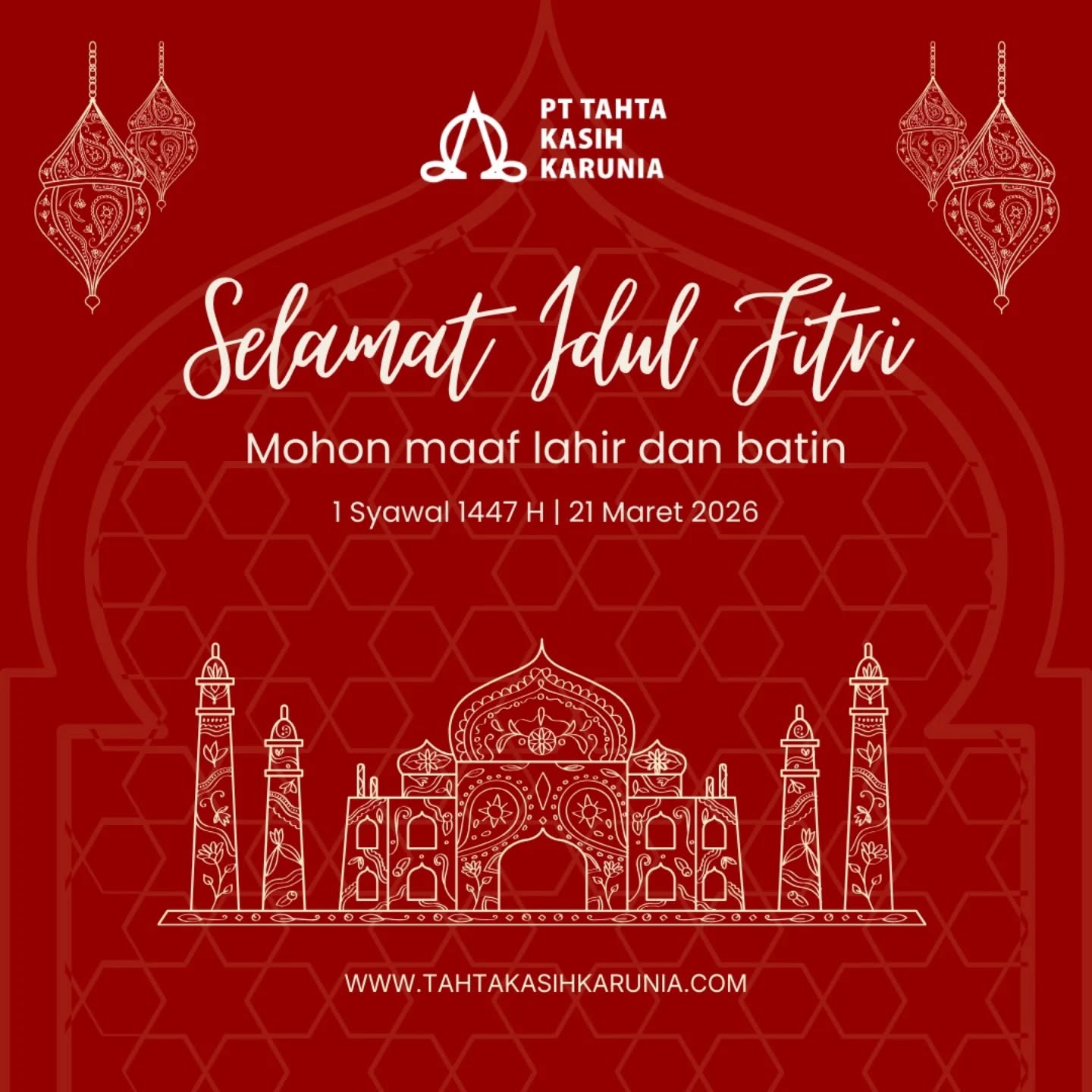 Selamat Hari Raya Idul Fitri 1447 H! Semoga kebahagiaan dan keberkahan selalu menyertai kita semua.
#TKKsafety