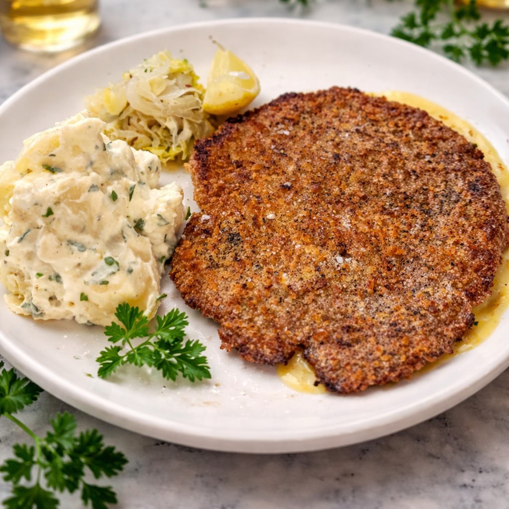 Veal schnitzel, golden and delicately crisp.
Burnt butter vinaigrette.
Potato salad with herbs, apple & caraway sauerkraut.
A timeless bistro classic, executed with care.
Now serving at Cinco Bistro.
#CincoBistro #BrisbaneDining #BrisbaneEats #ModernBistro #FrenchInspired VealSchnitzel RefinedDining BrisbaneRestaurants FoodieBrisbane BistroClassics EatLocalBrisbane