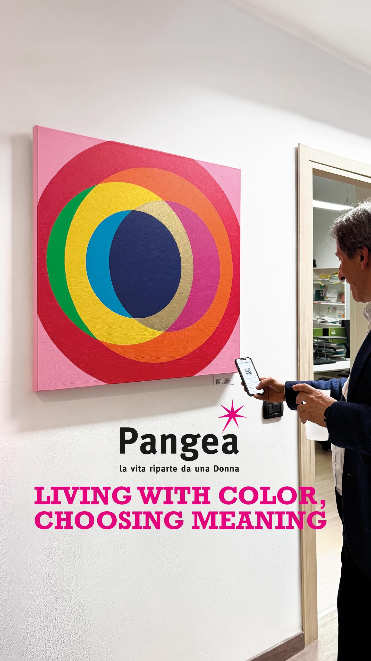 🌈 Rainbow Believing by Laura Rota is more than just a work of art—it’s a gesture of joy to bring into your home.
Each circle tells a story of trust, harmony, and renewal. By choosing this piece, you support Fondazione Pangea ETS and their projects for women and children in Italy, India, and Afghanistan.
✨ Bring light and serenity into your home and turn it into a meaningful act of support.
If you’d like to see the painting in person, it is on display at Cazzola Consulting, Corso Italia 50, Milan, Monday to Friday from 5:00 PM to 6:30 PM. The artwork can be shipped after June 22, 2026.
💛 Choose joy → support @pangeaonlus → Link in BIO
https://pangeaonlus.org/prodotto/rainbow-believing-di-laura-rota/
⸻
🌈 Rainbow Believing, di Laura Rota, non è solo un’opera da ammirare: è un gesto di gioia da portare in casa.
Ogni cerchio racconta fiducia, armonia e rinascita. Acquistandola, sostieni Fondazione Pangea ETS e i suoi progetti per donne e bambini in Italia, India e Afghanistan.
✨ Fai entrare in casa luce e serenità, e trasformala in un atto concreto di sostegno.
Se vuoi vedere il quadro dal vivo, è in esposizione presso Cazzola Consulting, in Corso Italia 50 a Milano, visitabile dal lunedì al venerdì dalle 17:00 alle 18:30. Potrà essere spedita dopo il 22 giugno 2026.
💛 Scegli la gioia → sostieni @pangeaonlus → Link in BIO
https://pangeaonlus.org/prodotto/rainbow-believing-di-laura-rota/
#laurarota #laurarotaart #circlesofjoy #circlesofjoyart #earthsheart