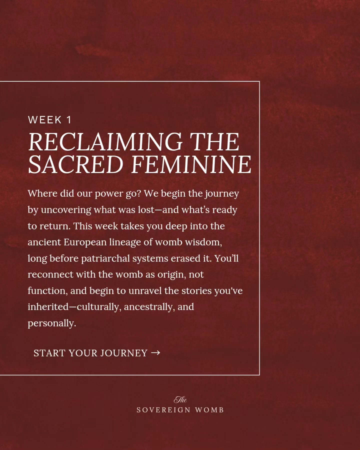 What if your womb wasn’t something to fix…
…but the very place where your power, joy, and creative life force have been waiting all along?
For too long, we’ve been taught to disconnect—from our bodies, our cycles, our deep inner knowing.
But the womb remembers.
Not just your own story, but the story of the women who came before you.
In my 10-week program The Sovereign Womb, we gently return to that remembering.
Through ancestral wisdom, nervous system healing, and embodied ritual, we reclaim the womb as a sacred space of sovereignty, creativity, and feminine power.
✨ No tracking. No fixing. Just deep reconnection.
Ready to meet the part of you that already knows the way?
Comment ‘womb’ below and I’ll send you the details 💌
#WombWisdom #FertilityEmbodiment #NervousSystemHealing #HealingTheFeminine #SovereignWomb