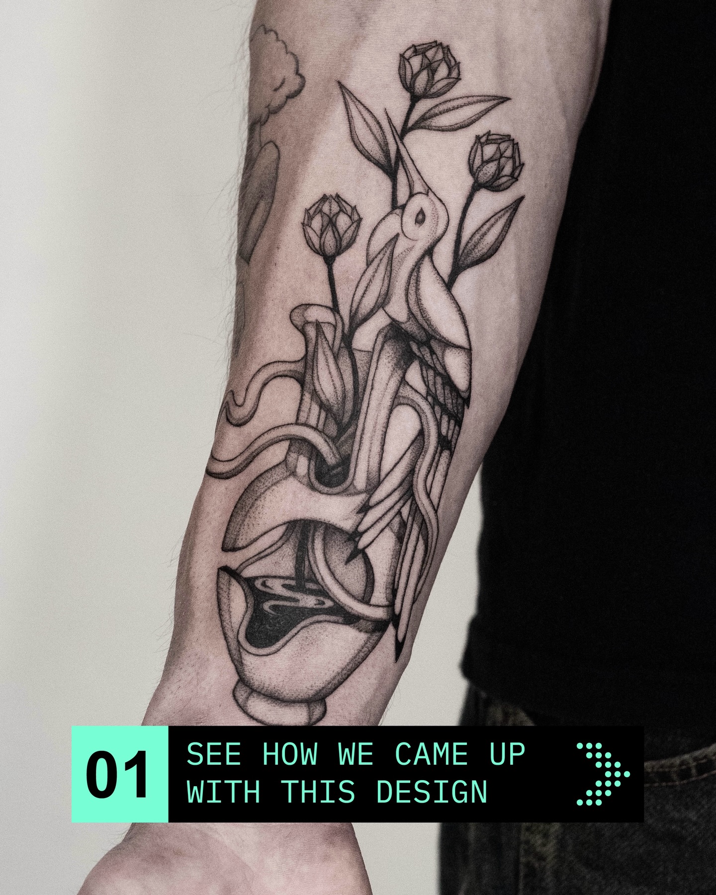 From idea to final piece. Always love working like this, taking inspiration and turning it into something unique. Thanks Max for the trust, great meeting you.
Got an idea or want something custom? Drop me a message, let’s create something together.
#birdtattoo #eindhoventattoo #dutchtattoo #tilburgtattoo #amphoratattoo