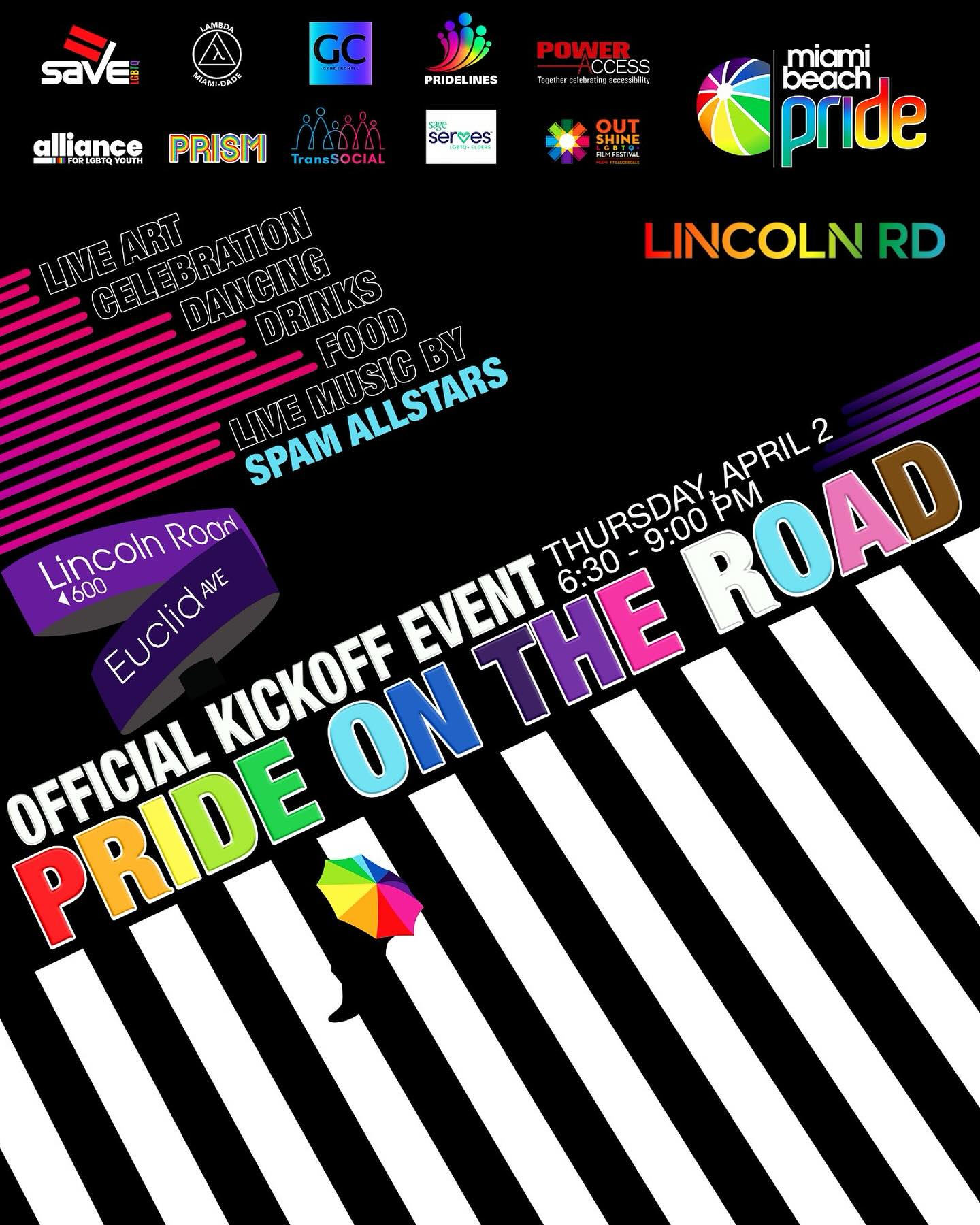 The countdown to Miami Beach Pride has begun!
Pride On The Road is the official kickoff to Miami Beach Pride — transforming Lincoln Road into a vibrant, open-air celebration of community, creativity, and LGBTQ visibility.
Join us on Thursday, April 2 from 6:30 PM to 9:00 PM at Euclid Oval, immediately following the Progress Pride Flag Raising at City Hall, as the heart of Miami Beach comes alive with music, dancing, and food.
At the center of the night is a powerful, interactive community art experience — an opportunity for all of us to literally paint the night in rainbow. This collective installation invites attendees to leave their mark, turning creativity into a shared statement of LGBTQ joy and resilience.
Pride On The Road sets the tone for the celebration ahead grounding Miami Beach Pride in community, and the power of showing up together. From local organizations to neighbors and visitors alike, this space is for everyone.
SAVE will be there tabling alongside other community partners, so stop by to connect with us, learn more about our work, and get plugged in for Miami Beach Pride.
Let’s kick off Miami Beach Pride together. Register now at the link in our bio!