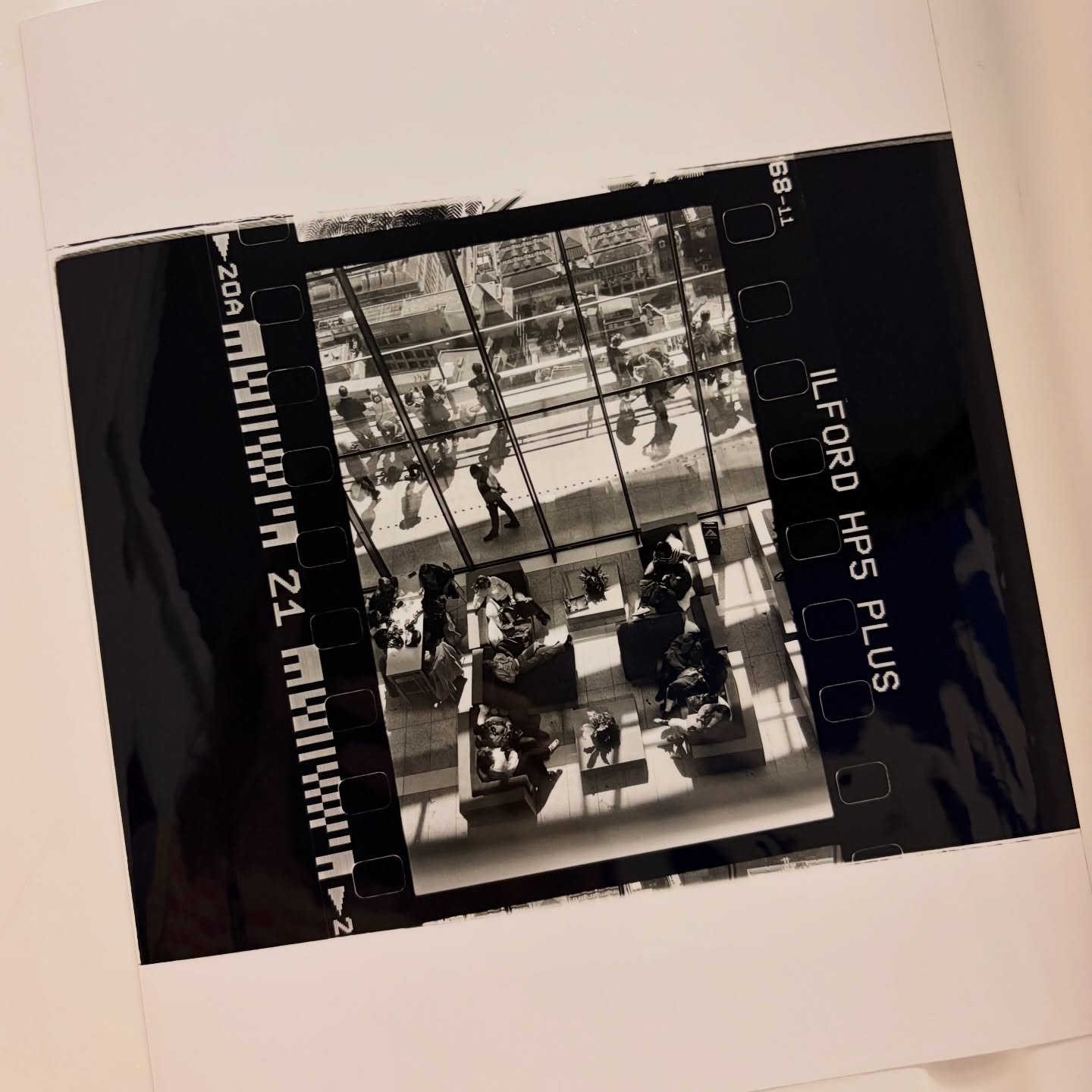 Creating hand-printed prints from your negatives offers endless possibilities. For precision, consider using an easel to achieve crisp borders. Alternatively, embrace the handmade aesthetic by printing with sprocket holes visible. There's no one 'right' way - and while I advocate for traditional techniques, my approach is anything but traditional! Here’s a print I made this week from a 2025 visit to the @sg_skygarden in the big smoke 🏙️