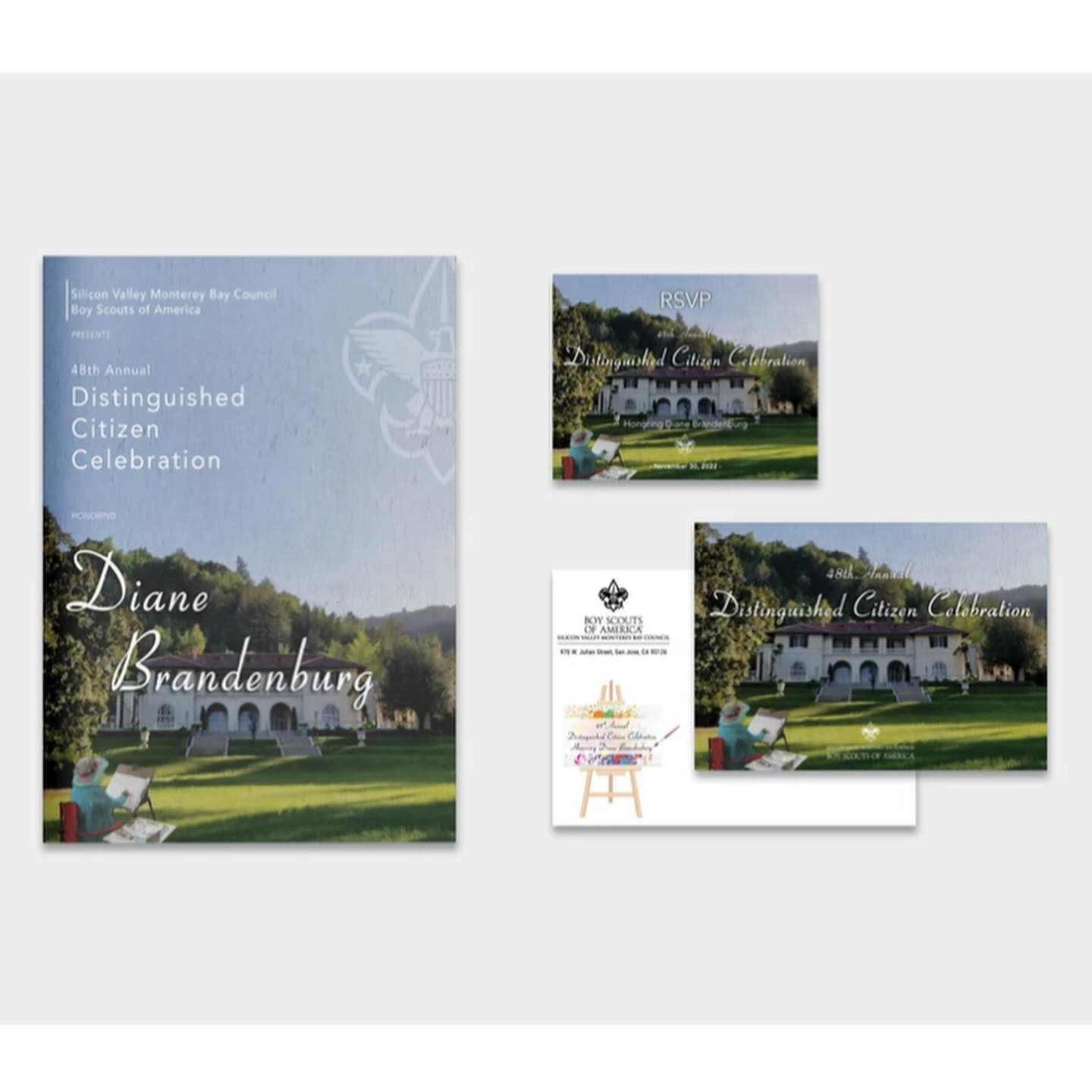 I Designed an artsy theme brochure for Boy Scouts of America's recognition dinner event. You can find more details about my work on my website, check it out!! 😉✨