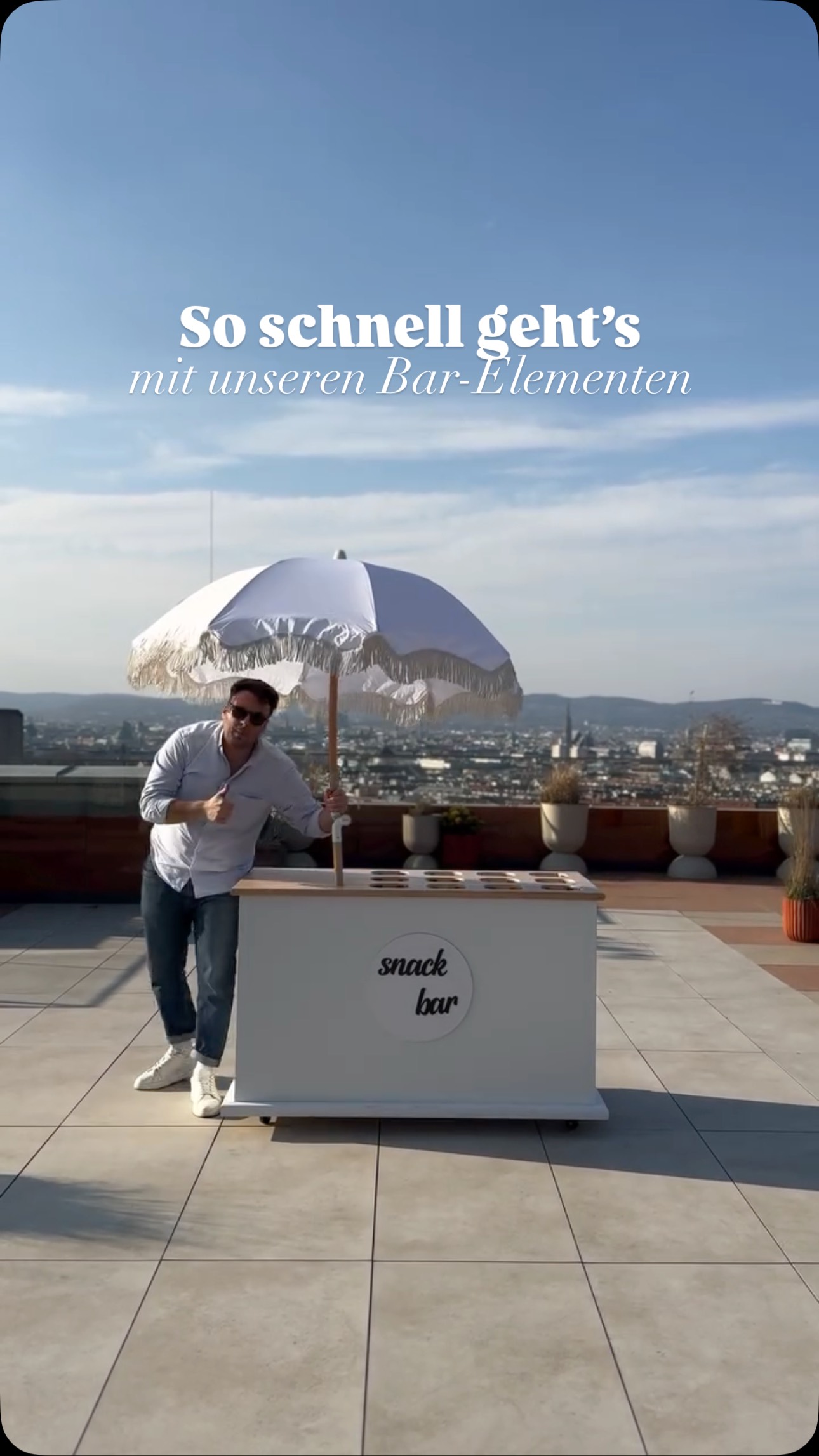 Flexibel, mobil und aufgebaut in unter einer Minute: so schnell geht’s mit uns 💪🏼
Snack Station oder Aperol Bar,
Top mit Behältern oder ohne,
Wir passen es auch euren Wünschen an ✨
Unser komplettes Mobiliar Angebot findet ihr auf unserer Website 👉🏼 Link in Bio
#catering #wien #bar #barmobilar #events