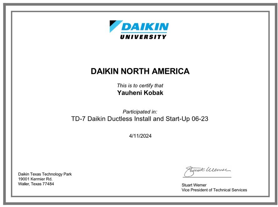 We are certified Daikin mini split and VRV installer and service company #daıkın #minisplit #heatpump #ductless #vrv #orangecounty #hvac #losangeles #sandiego #hvacinstall #hvacrepair #hvacservice #hvactechnician
