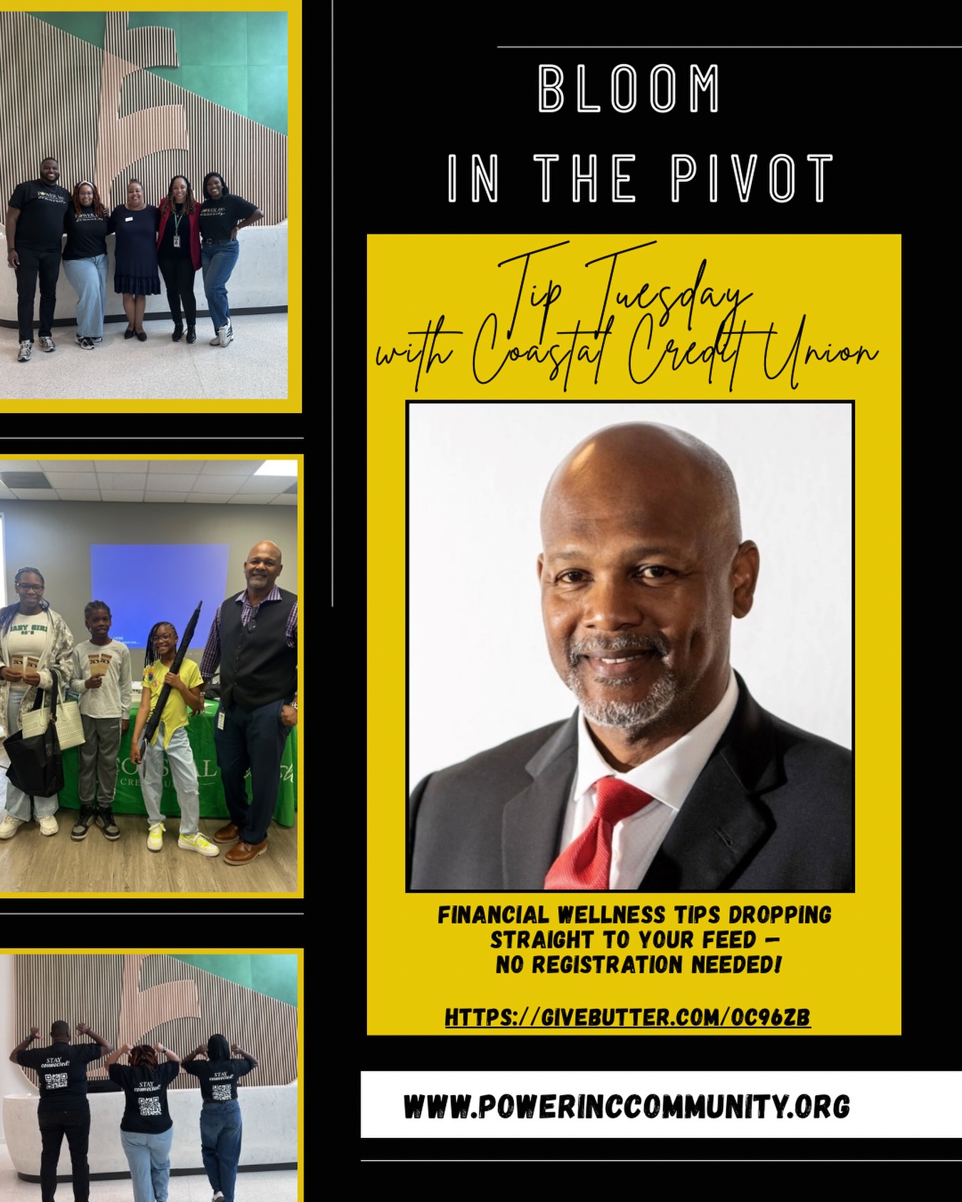 💰 TIP TUESDAY IS HERE! 💰
@powerinccommunity is partnering with our friends at Coastal Credit Union to bring you financial wellness tips made specifically for single parents and caregivers! 💛
Day 2 of Bloom in the Pivot Week is all about your MONEY and your peace of mind. Because financial freedom IS self-care.
Stay tuned — tips dropping soon! 👀
🔗 Register for the rest of the week: https://givebutter.com/0c96zB
📍 @POWERINCCOMMUNITY | www.powerinccommunity.org
#TipTuesday #BloomInThePivot #POWERIncCommunity #CoastalCreditUnion SingleParentMoney