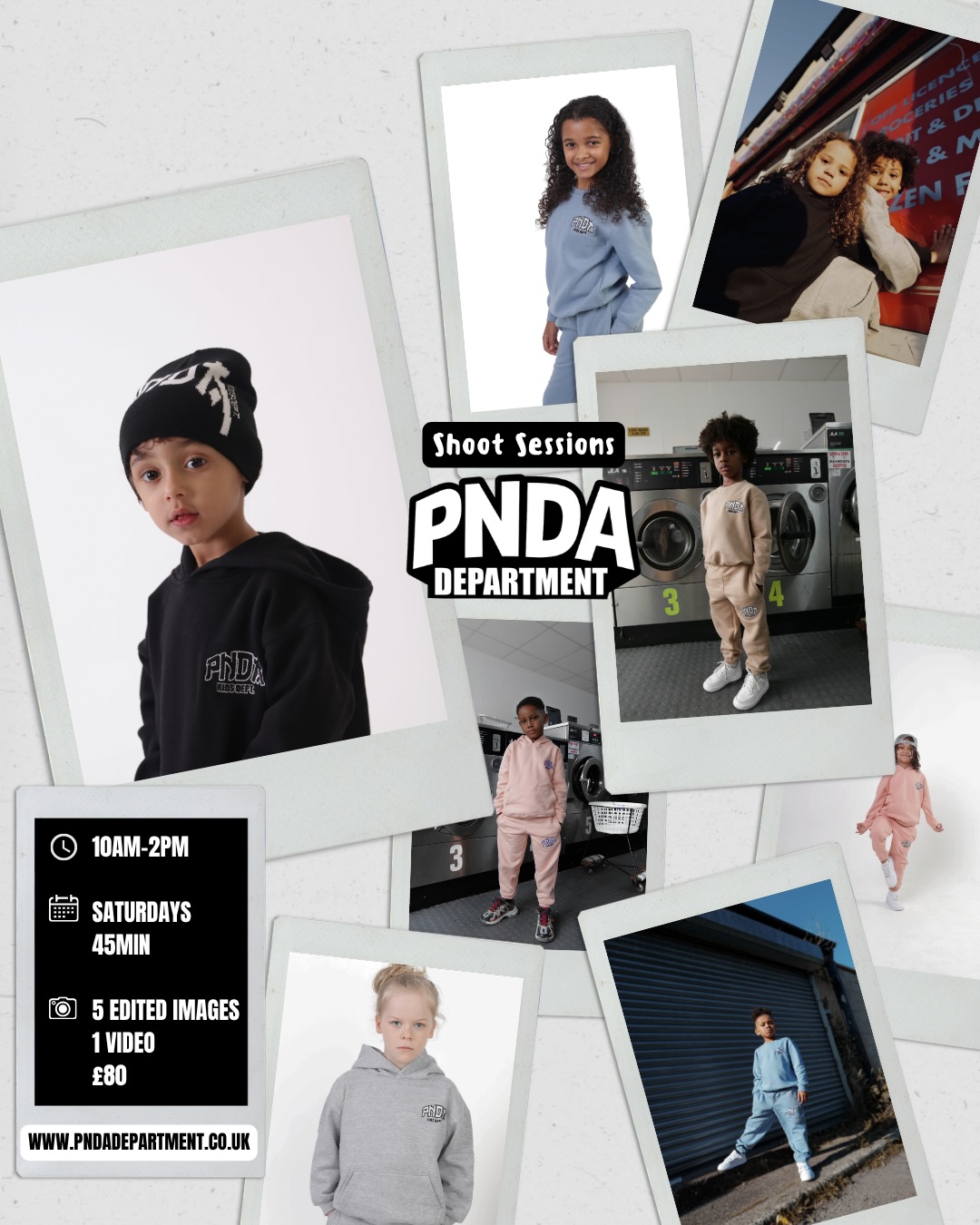 Give your child the chance to build confidence, express their personality and capture high-quality images in a relaxed environment at our @pndadepartment shoot sessions!
Sessions are held on location, with occasional studio dates and are guided by our in house creative @pndathecreator 📸
First session: Saturday 18th April🗓️
10AM – 2PM🕣
Perfect for:
- Portfolio Shots
- Family Memories
- Cool, Standout Content
- Building confidence in front of the camera
- Capturing personality and individuality
- First-time shoot experiences
- Social media content (Instagram/TikTok)
- Sibling or friend shoots
- Creating something fun and memorable
Limited slots available - book now on the website
WWW.PNDADEPARTMENT.CO.UK