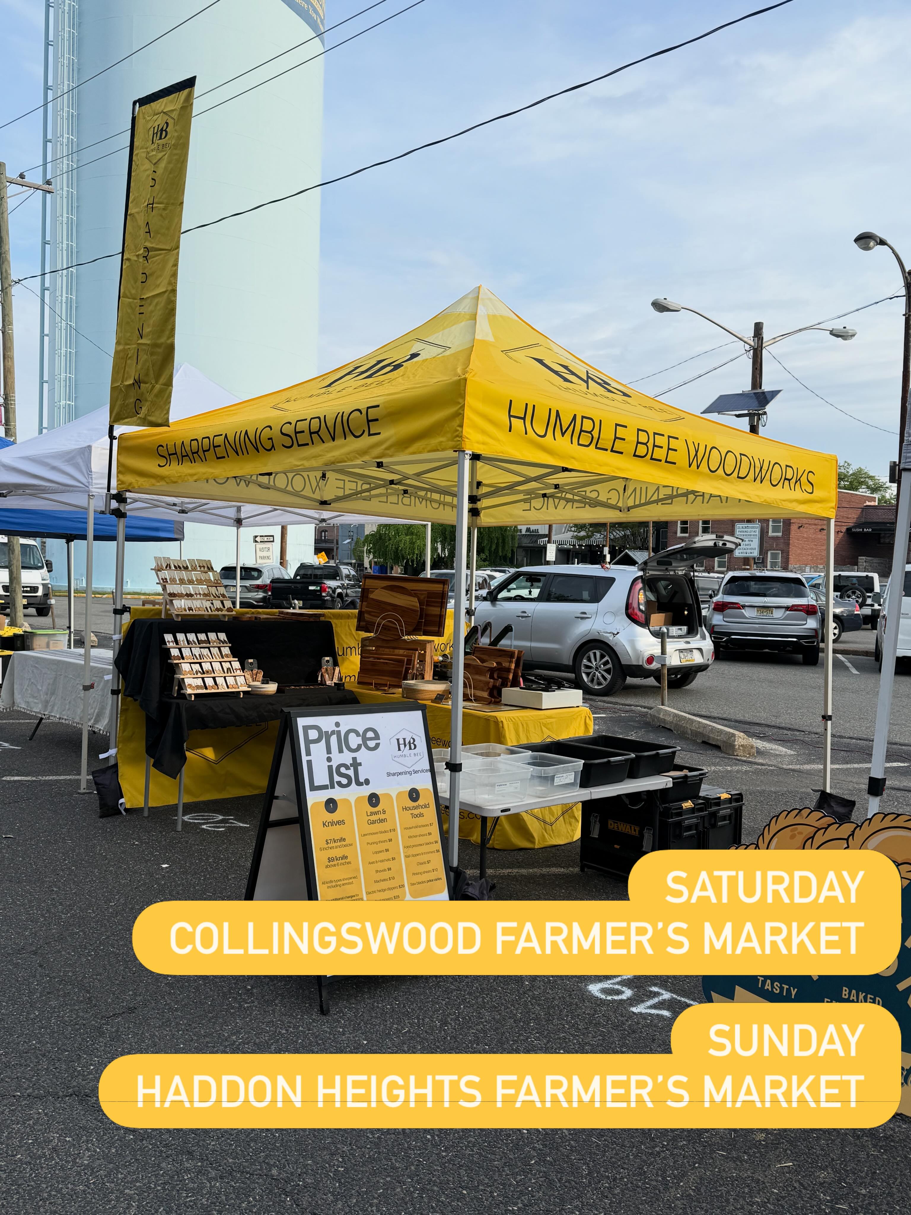 Here is our schedule for this weekend! As always we also have a drop off shed at our home in Haddon Heights! Can’t wait to see you! Don’t forget your knives and tools!
