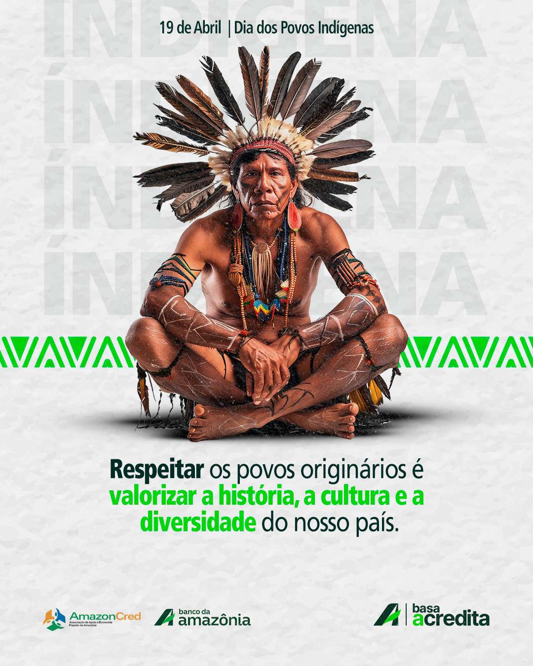 Hoje celebramos o Dia dos Povos Indígenas, uma data para reconhecer a importância dos povos originários na construção da história, da cultura e da identidade do Brasil.
É também um momento de reforçar o respeito às tradições, aos territórios e à diversidade que fazem parte da riqueza do nosso país.
Valorizar os povos indígenas é valorizar nossas raízes.
#DiaDosPovosIndígenas #PovosIndígenas #Respeito #DiversidadeCultural #CulturaIndígena #Brasil #RaízesDoBrasil #IdentidadeCultural #Amazonia #AmazonCred