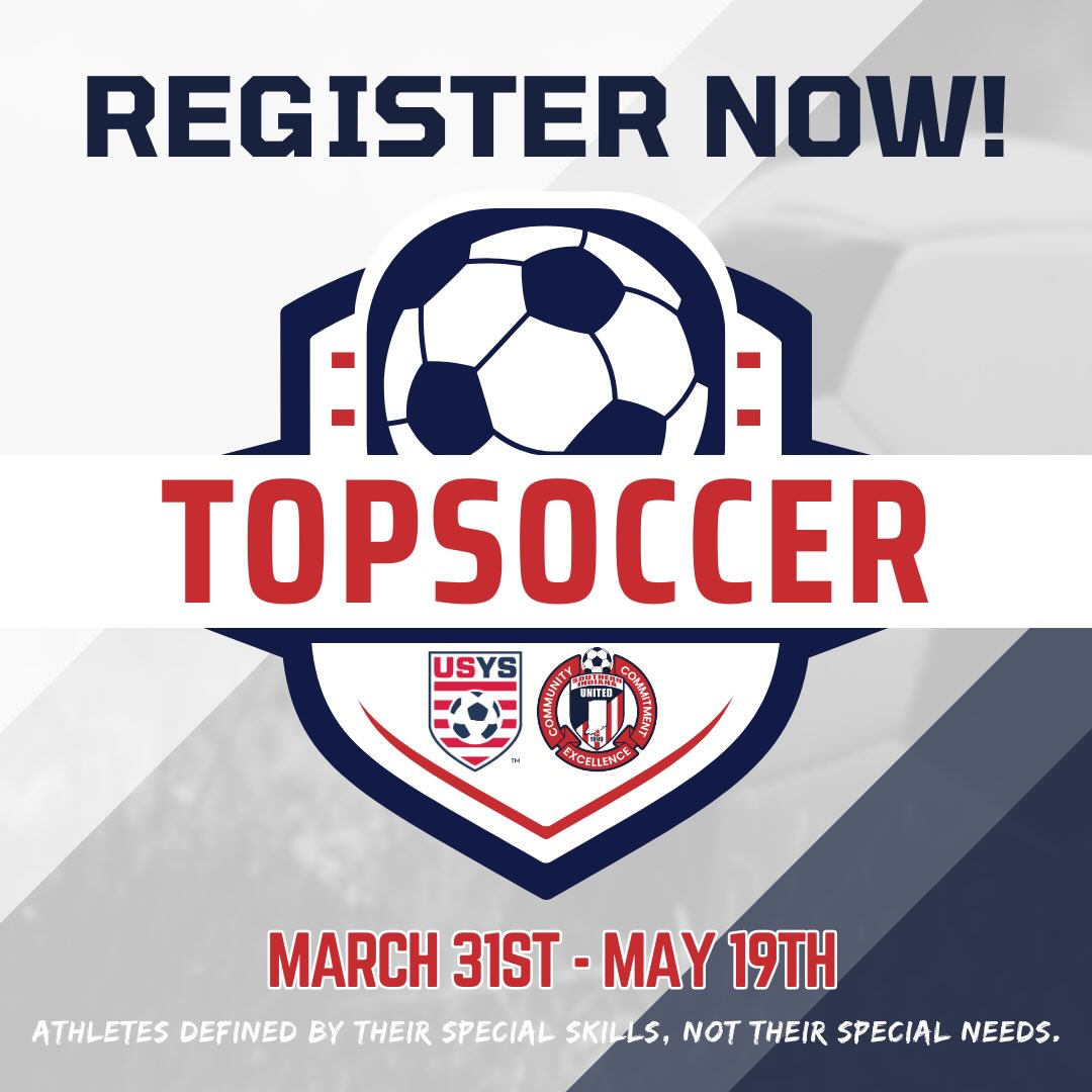 🚨⚽ TOPSoccer STARTS TUESDAY! ⚽🚨
👉 And will be held on TUESDAYS all spring! 👈
SIU is excited to kick off US Youth Soccer TOPSoccer (The Outreach Program for Soccer) — a program designed for children and teens with intellectual, emotional, or physical disabilities.
TOPSoccer is all about creating a safe, fun, and inclusive environment where every player can enjoy soccer, build friendships, and grow in confidence 💙
📅 Program Details
🗓 TUESDAYS | March 31 – May 19, 2026
⏰ 5:30 – 6:30 PM
👧🧑 Ages 5–18
📍 Silver Street Park Indoor Facility
💲 FREE!
Players should wear tennis shoes or soccer cleats.
Every child deserves the chance to play, belong, and succeed — and TOPSoccer makes that possible.
👉 Click the link in our bio to register now or reach out with questions.