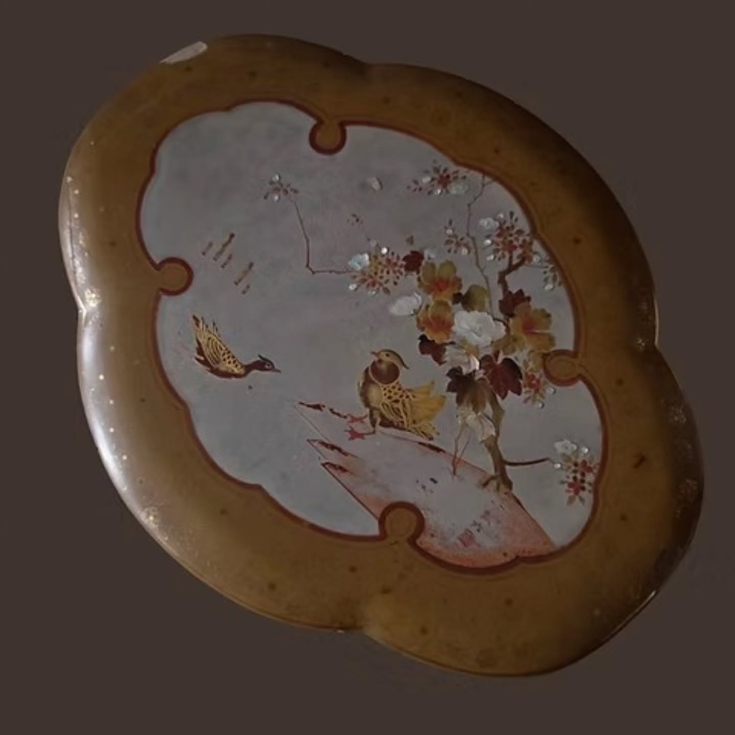 Vintage Japanese Lacquered Trinket Box with Bird & Blossom Design | https://share.google/H6dddErnaVMUiTPOV #stufftoyouandme